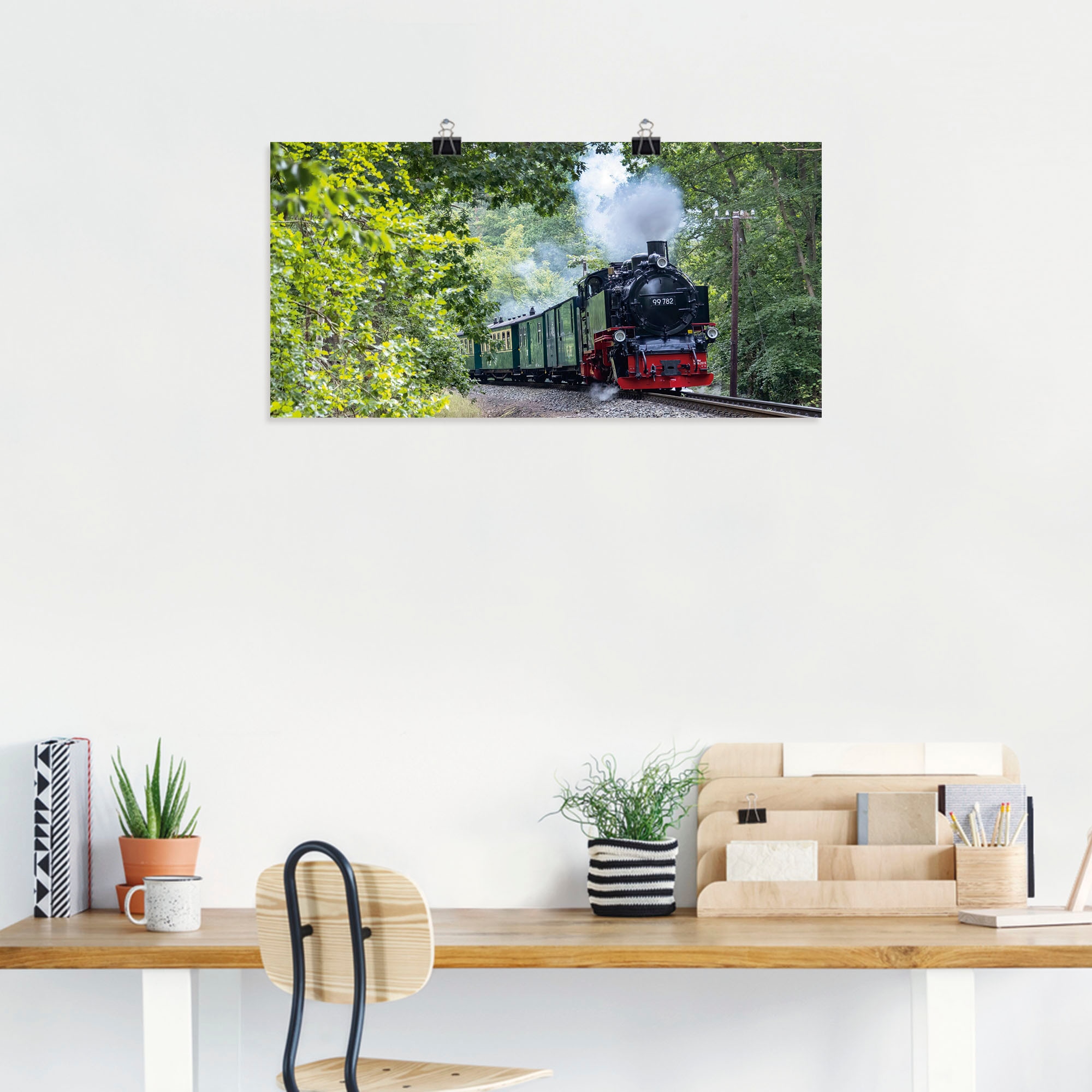 Artland Wandbild »Rügen Rasender Roland Panorama«, Zugbilder, (1 St.), als Leinwandbild in verschied. Größen