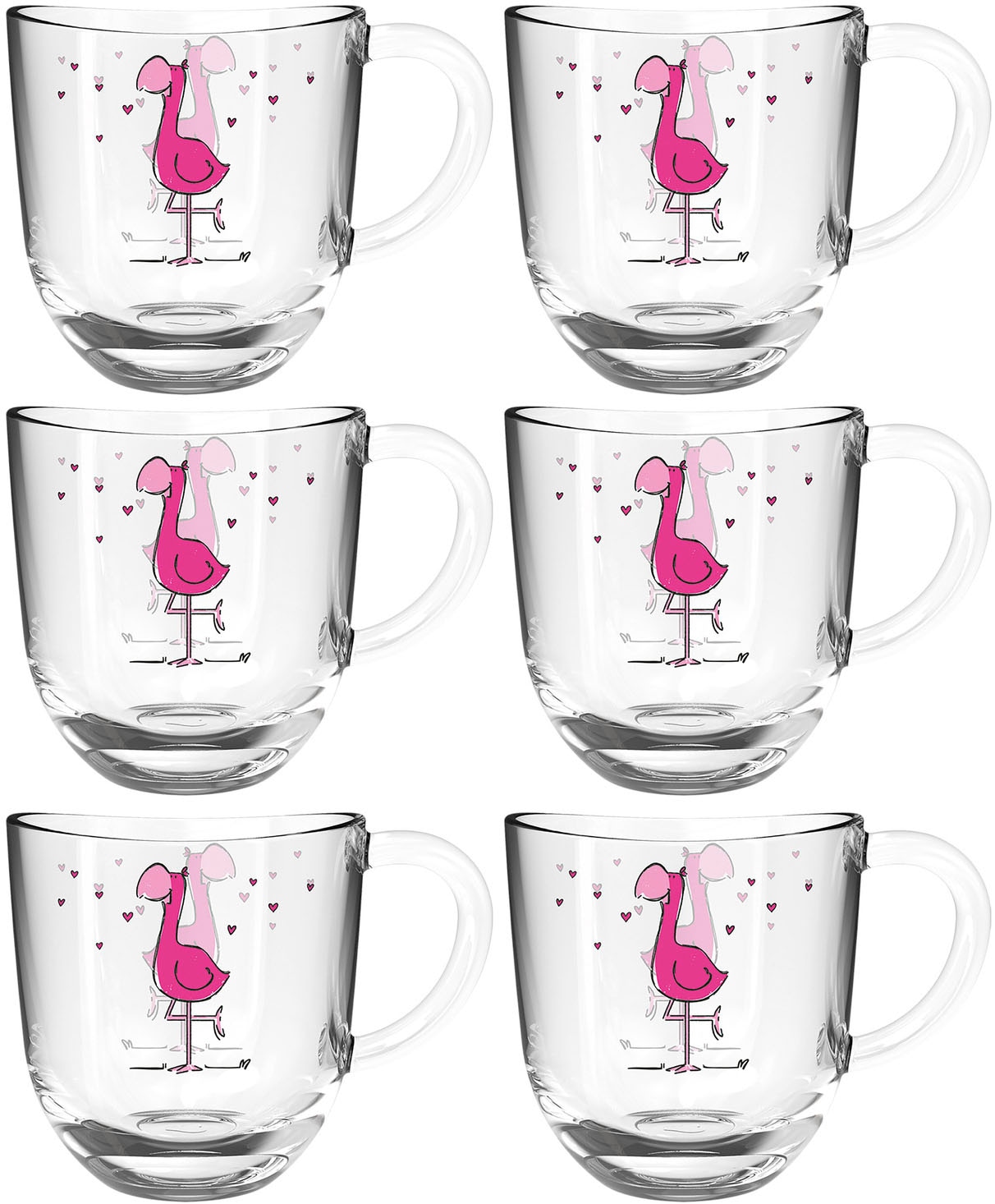 LEONARDO Gläser-Set »BAMBINI Flamingo 6er-Set«, (Set, 6 tlg.), 280 ml