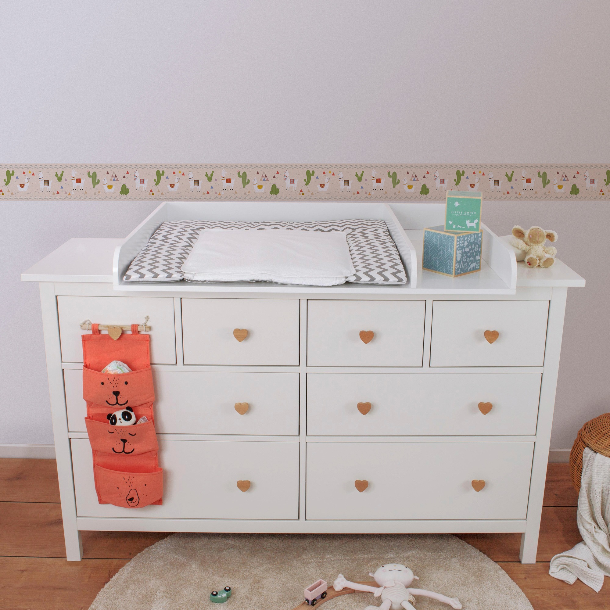A.S. Création Bordüre »Relaxed Lamas«, Motiv-abstrakt-naturalistisch, Papier Wand Schräge Tür Borte Wohnzimmer Schlafzimmer Küche Design