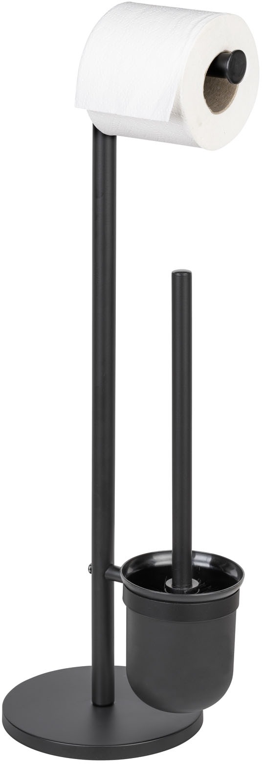 WENKO WC-Garnitur "Parus" aus Stahl Toilettenpapierhalter mit WC-Bürstenhal günstig online kaufen