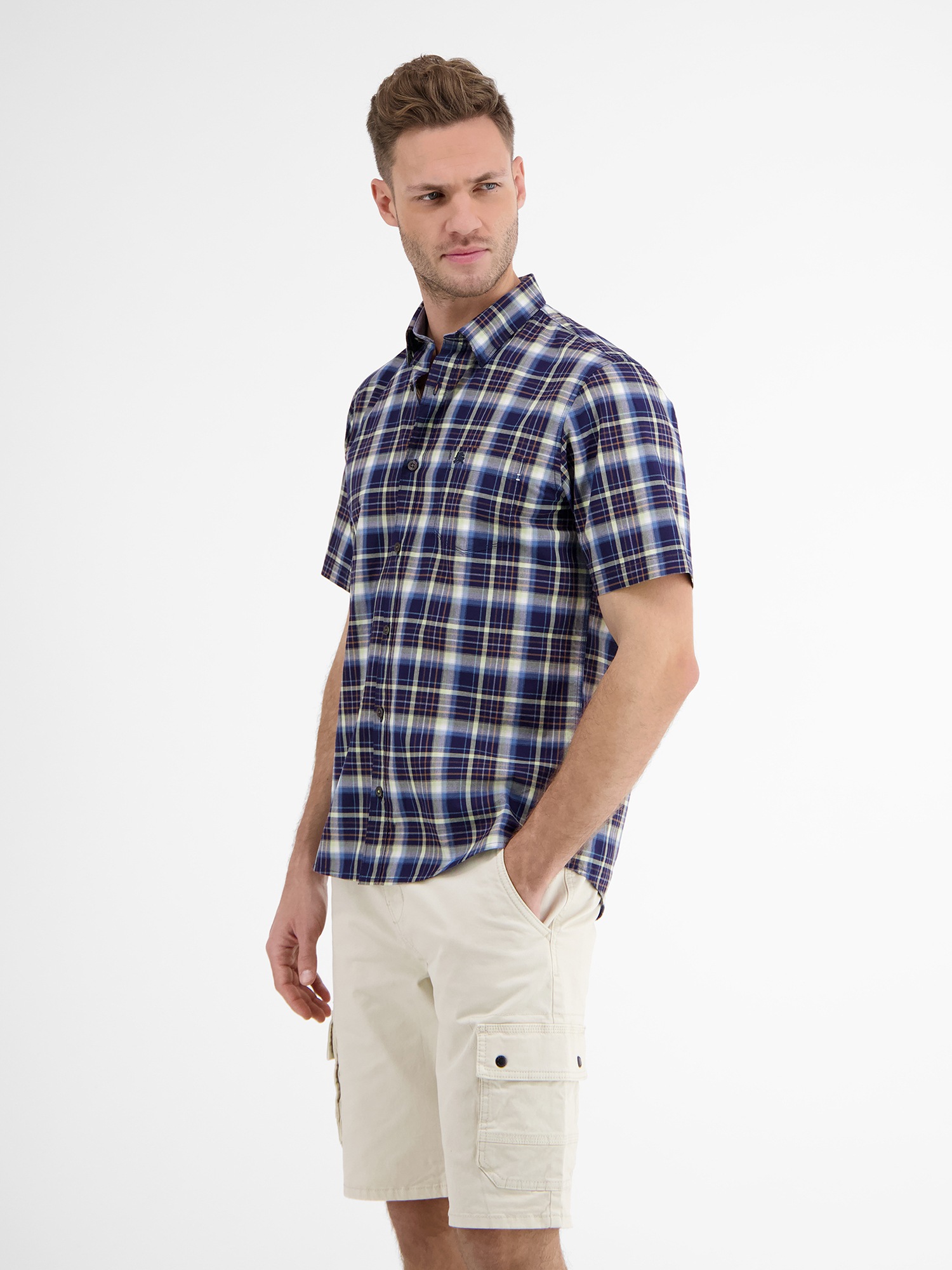 LERROS Kurzarmhemd »LERROS Halbarmhemd *Poplin Check*«