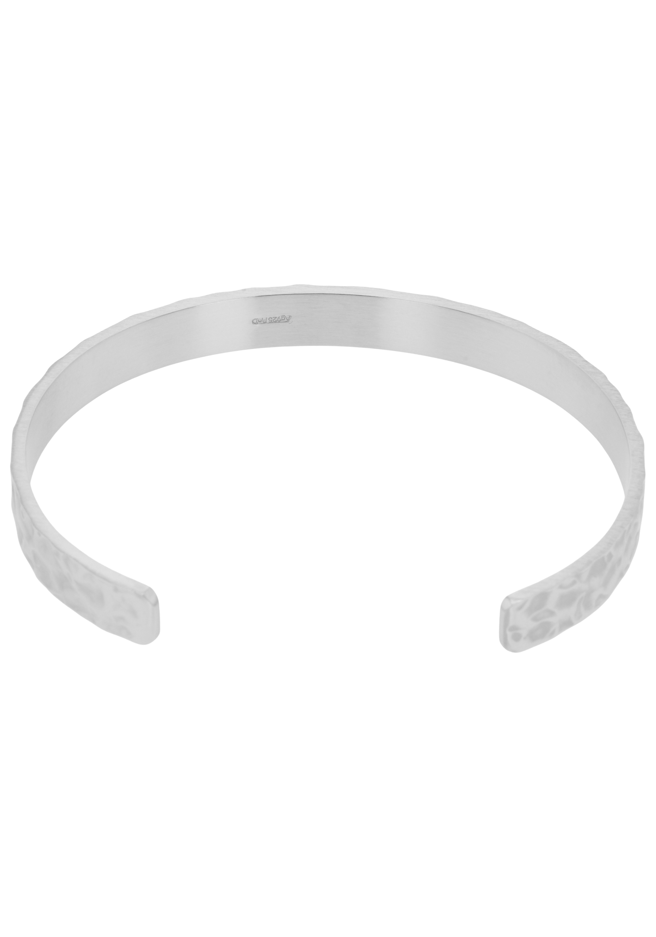 JOBO Armspange »Offener Armreif« 925 Silber gehämmert