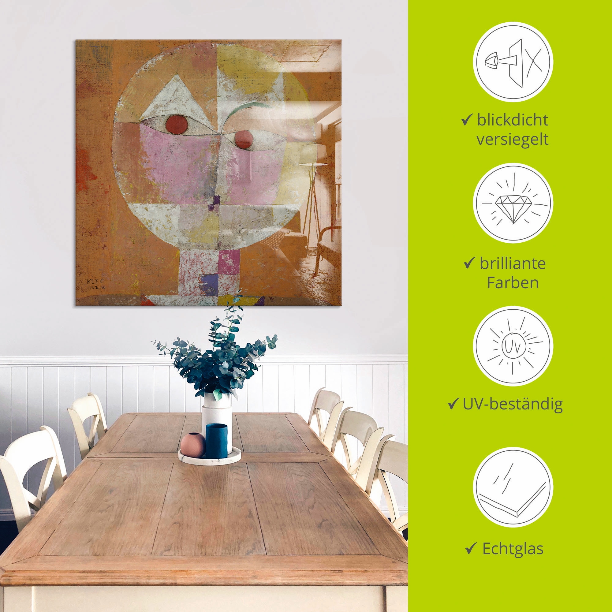 Artland Glasbild »Senecio«, Muster, (1 St.), in verschiedenen Größen
