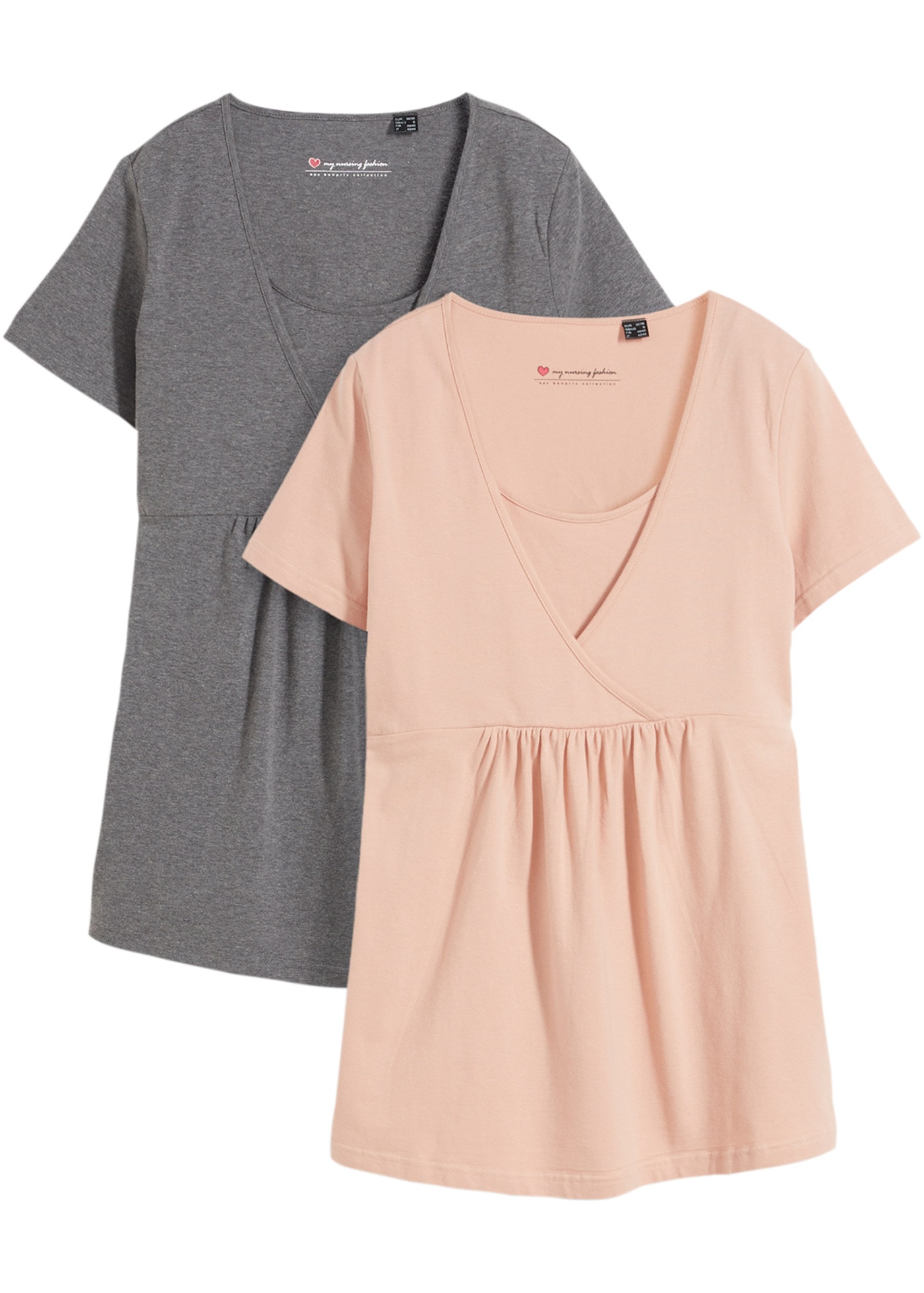 bonprix Stillshirt "2-in-1 Umstands- und Stillshirts (2er Pack?)", 2 Stk. 2 günstig online kaufen