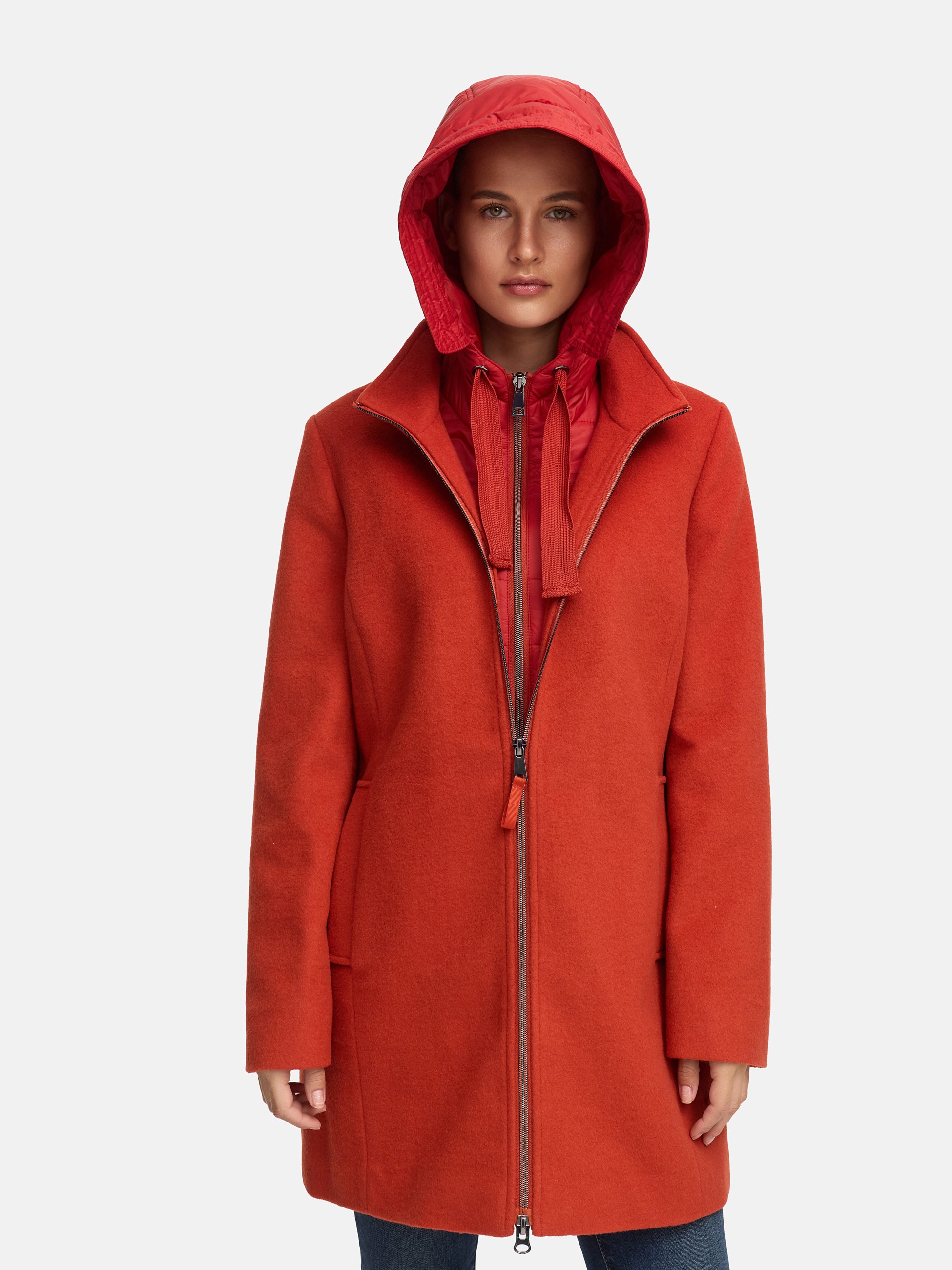 MANISA Wolljacke, mit Kapuze, mit herausnehmbarer Kapuze
