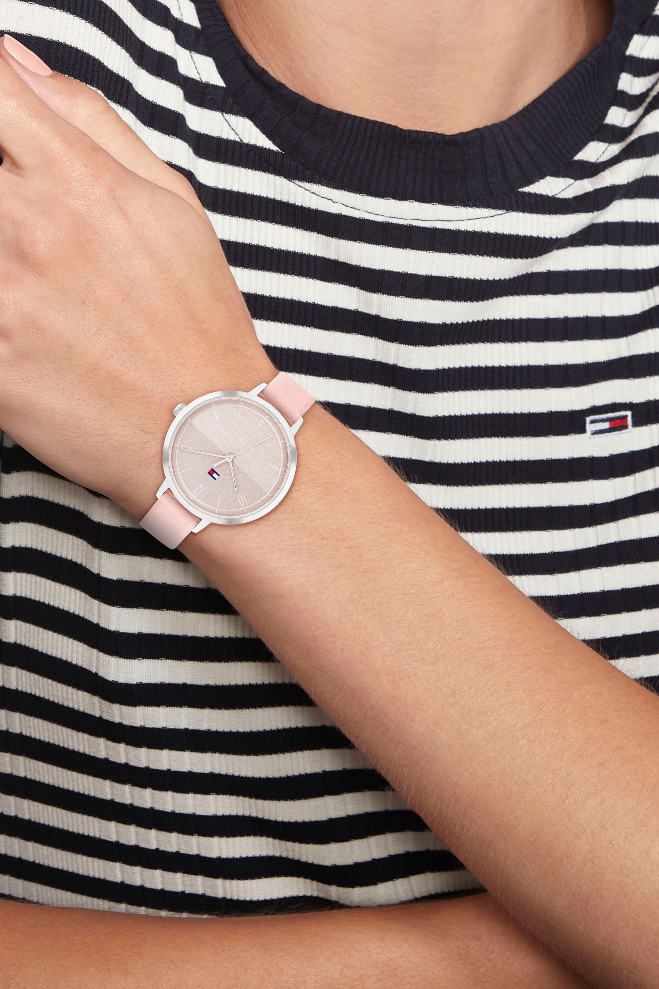 Tommy Hilfiger Quarzuhr »SPORT«, Armbanduhr, Damenuhr, analog, Lederarmband