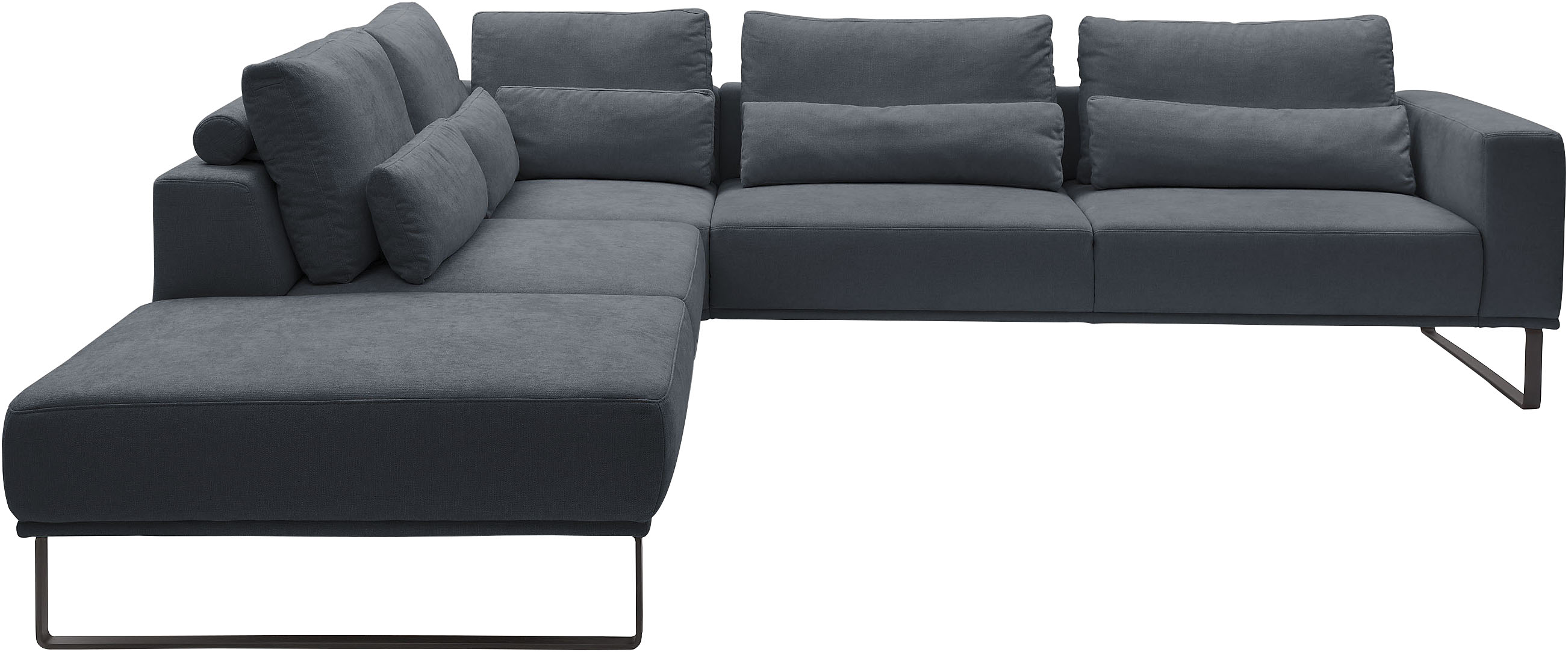 Musterring "JustB PM100 Federkern & Kaltschaum, bequem, Breite 308cm, L-Form" mit Sitztiefenverstellung und Kissen, mit Metallkufe, Maße 290x308 cm