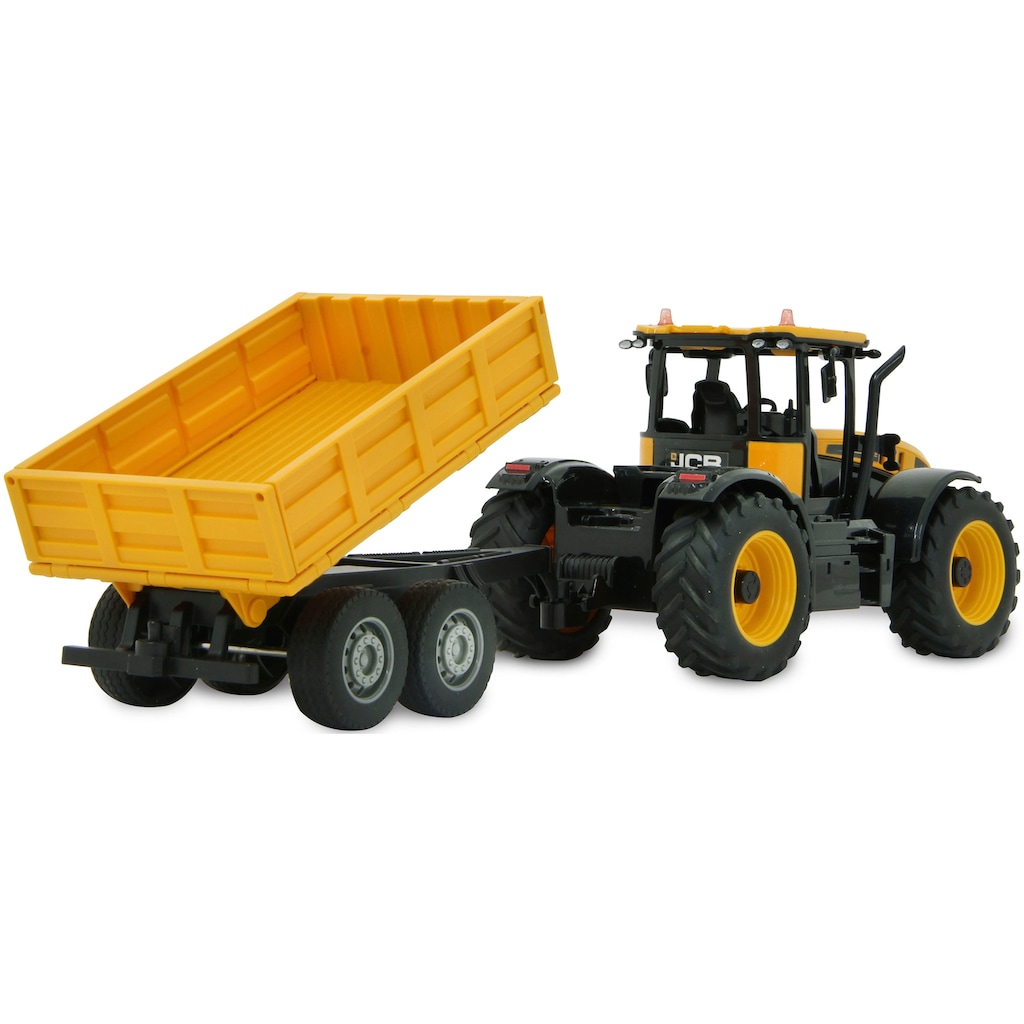 Jamara RC-Auto »JCB Fastrac Traktor mit Kippanhänger 1:24 - 2,4 GHz«, mit LED-Lichtern