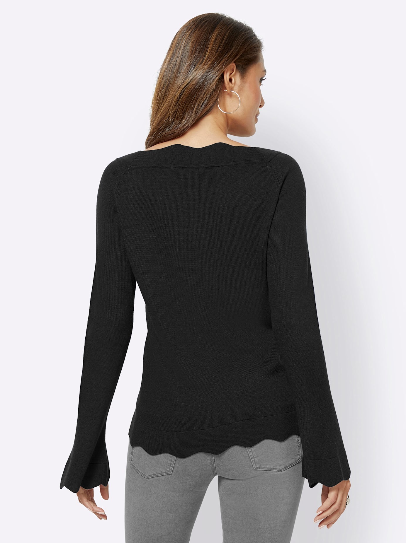 Creation L Damen Strickpullover Schwarz 44 3