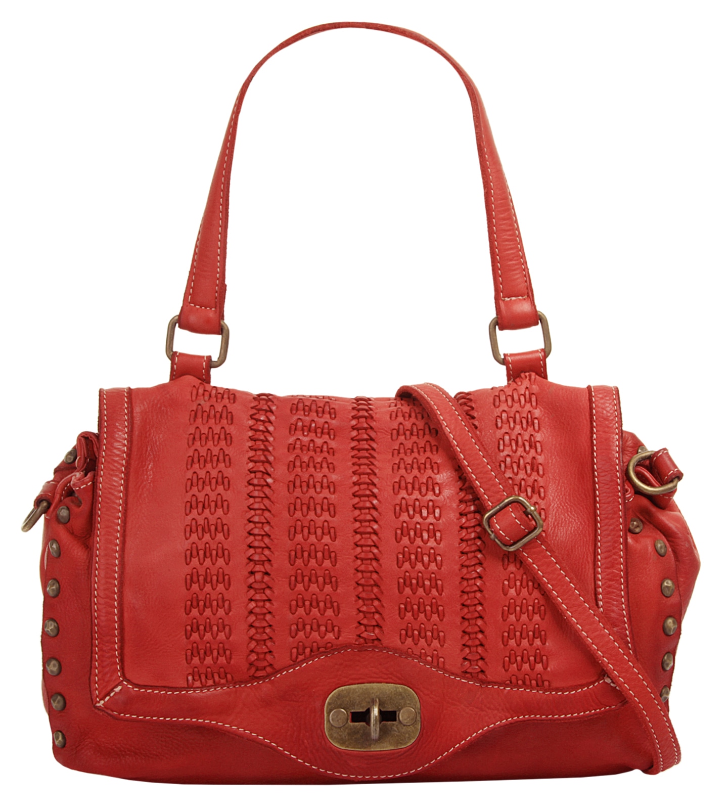 Samantha Look Henkeltasche, echt Leder, Made in Italy