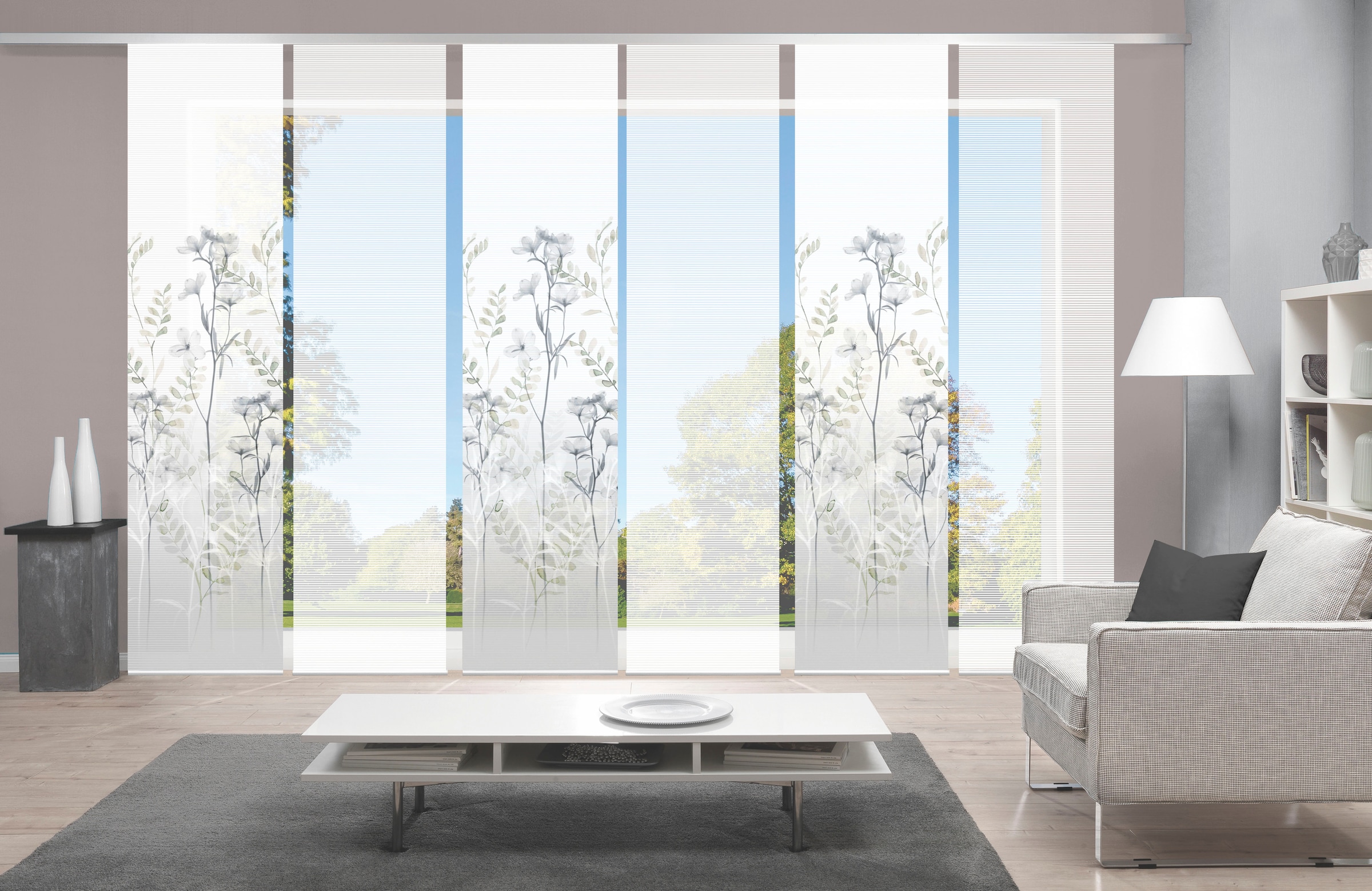 Vision S Schiebegardine "HELVIN 6er SET" Paneelwagen 6 Stk. tlg. Schiebevor günstig online kaufen