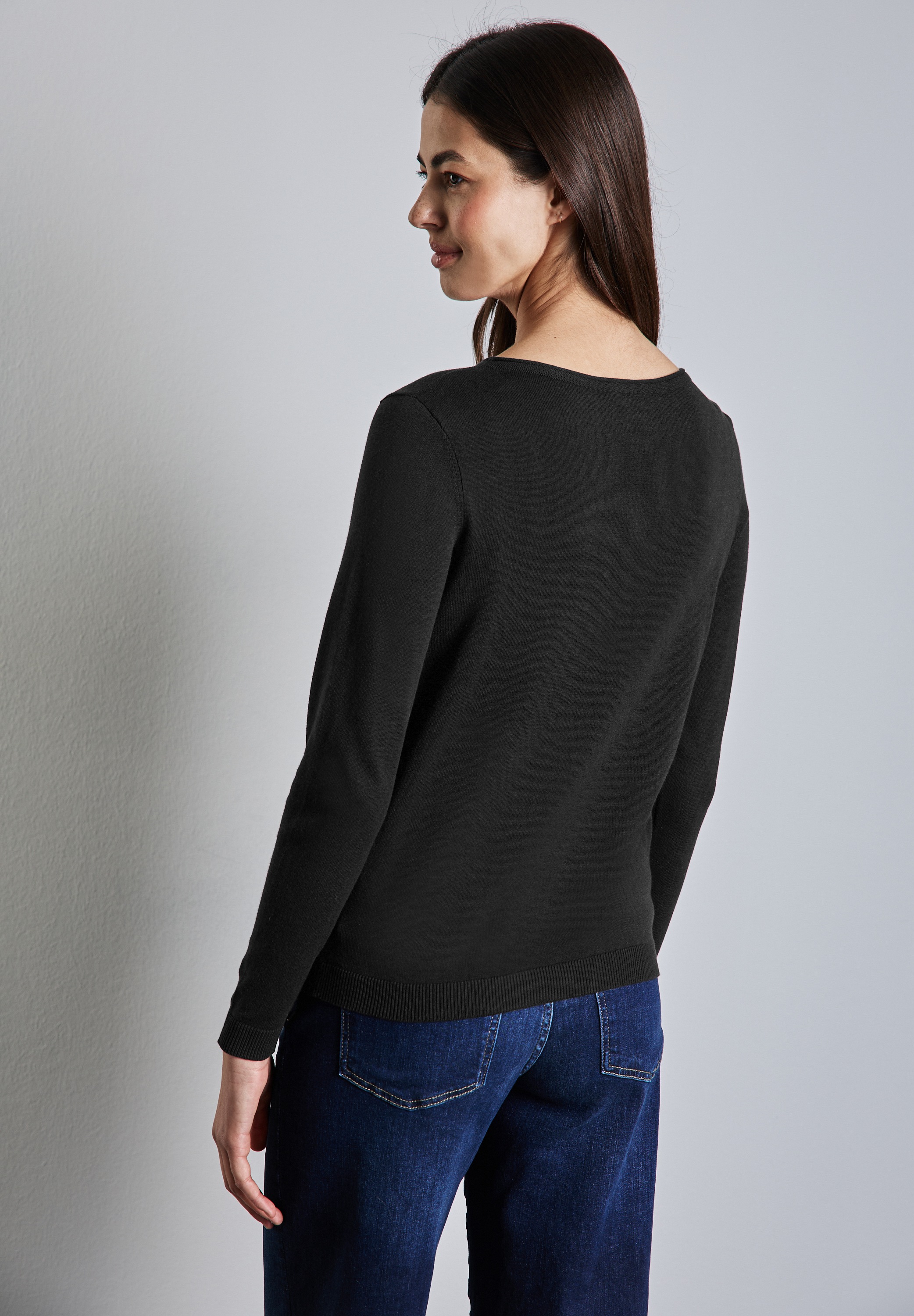 STREET ONE Strickpullover, mit U-Boot-Ausschnitt