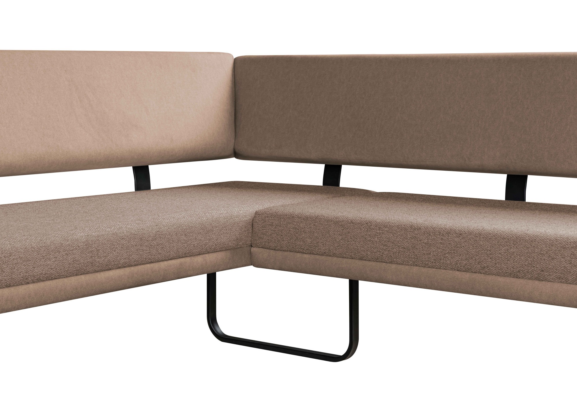 OTTO home Eckbankgruppe »Gabi Essecke, Sitzgruppe, Eckbankgruppe, Küchenbankgruppe« Set, 4tlg, 4 tlg. tlg. Gestell aus matt-schwarzem Flachmetall, stabil, 2-Stoff-Design