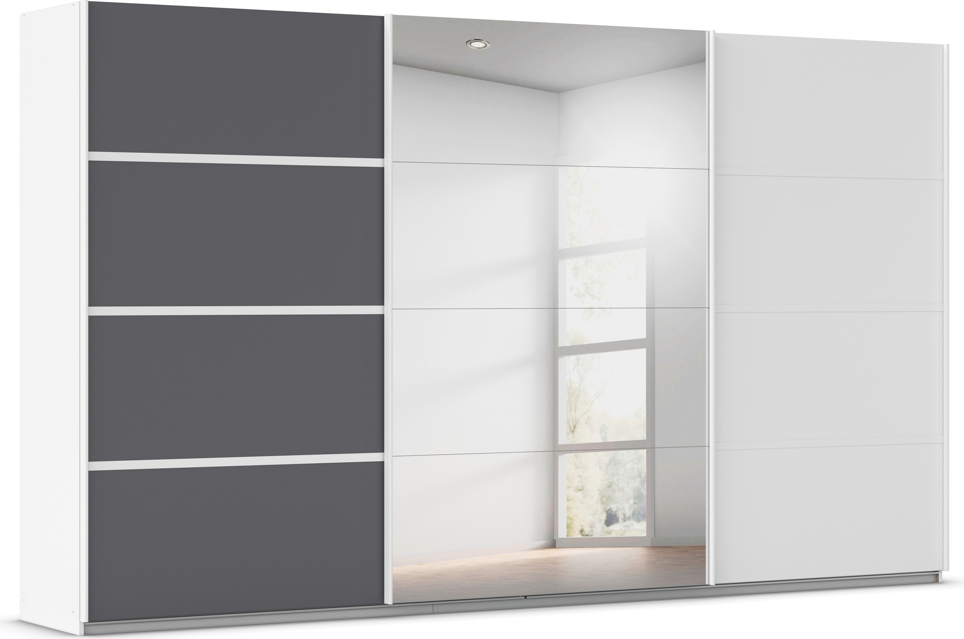 OTTO home Kleiderschrank "Mehrzweckschrank Aktenschrank Möbel Mietswohnung Schlafzimmer AVOLA" 3 verschiedene Ausstattungen BASIC/CLASSIC/PREMIUM (inkl. SOFT-CLOSE), mit eleganten Zierleisten in Chrom, Schwarz oder Weiß MADE IN GERMANY