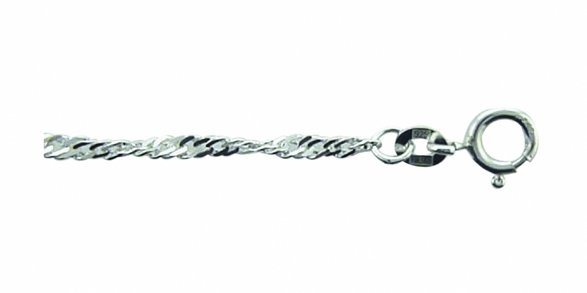 Silberkette »925 Silber Singapur Halskette 45 cm Ø 2,4 mm«, Silberschmuck für Damen