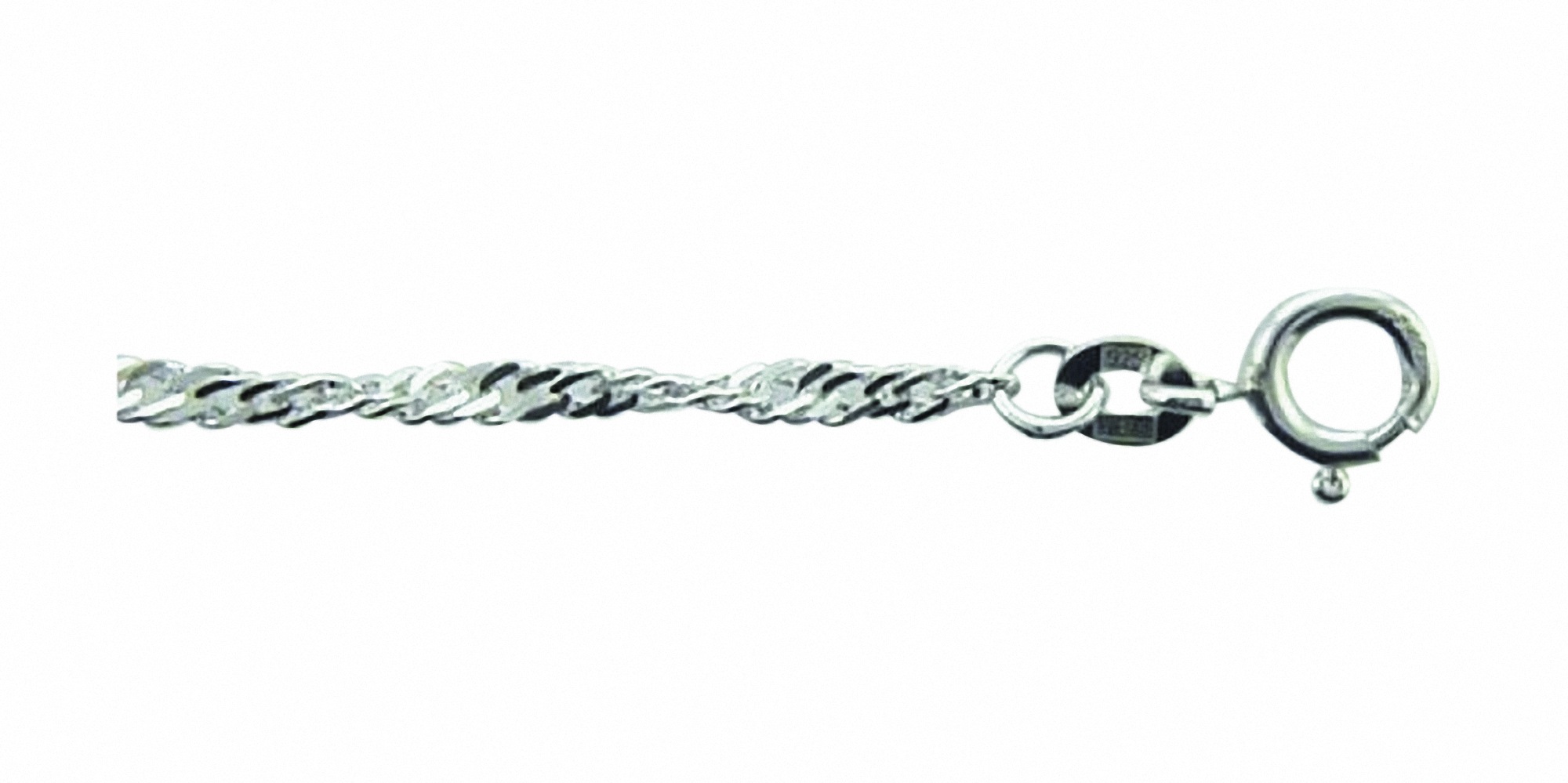 Silberkette ADELIA´S "Damen 925 Silber Singapur Halskette 42 cm Ø 2,4 mm", silber, Halsketten, Damen, 42, Silber 925 (Sterlingsilber), Silberkette, Silberschmuck für Damen