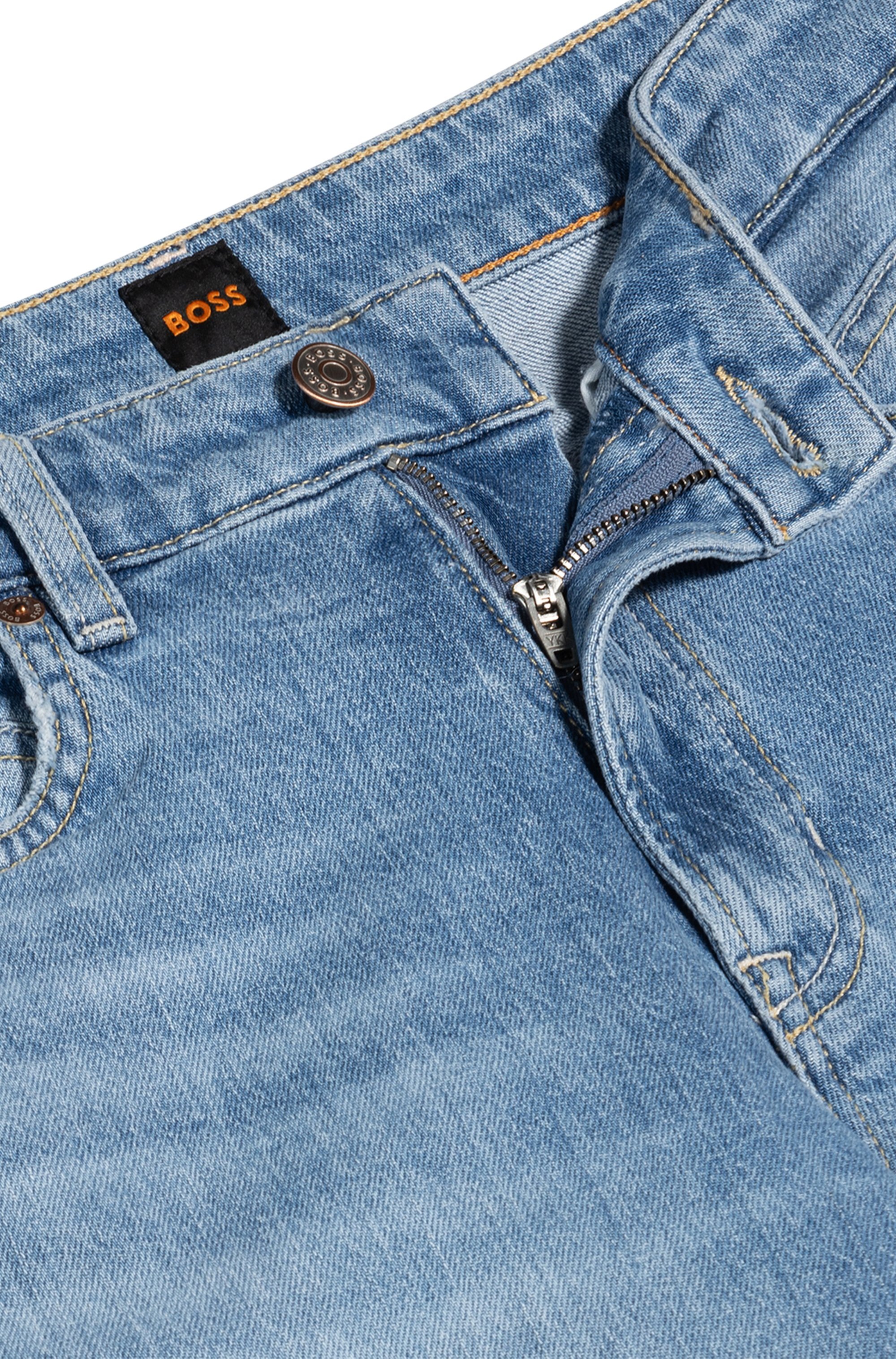 BOSS ORANGE Schlagjeans »Soft Kick Flare High Rise Premium Damenmode«, (BOSS ORANGE DENIM), in cropped Form