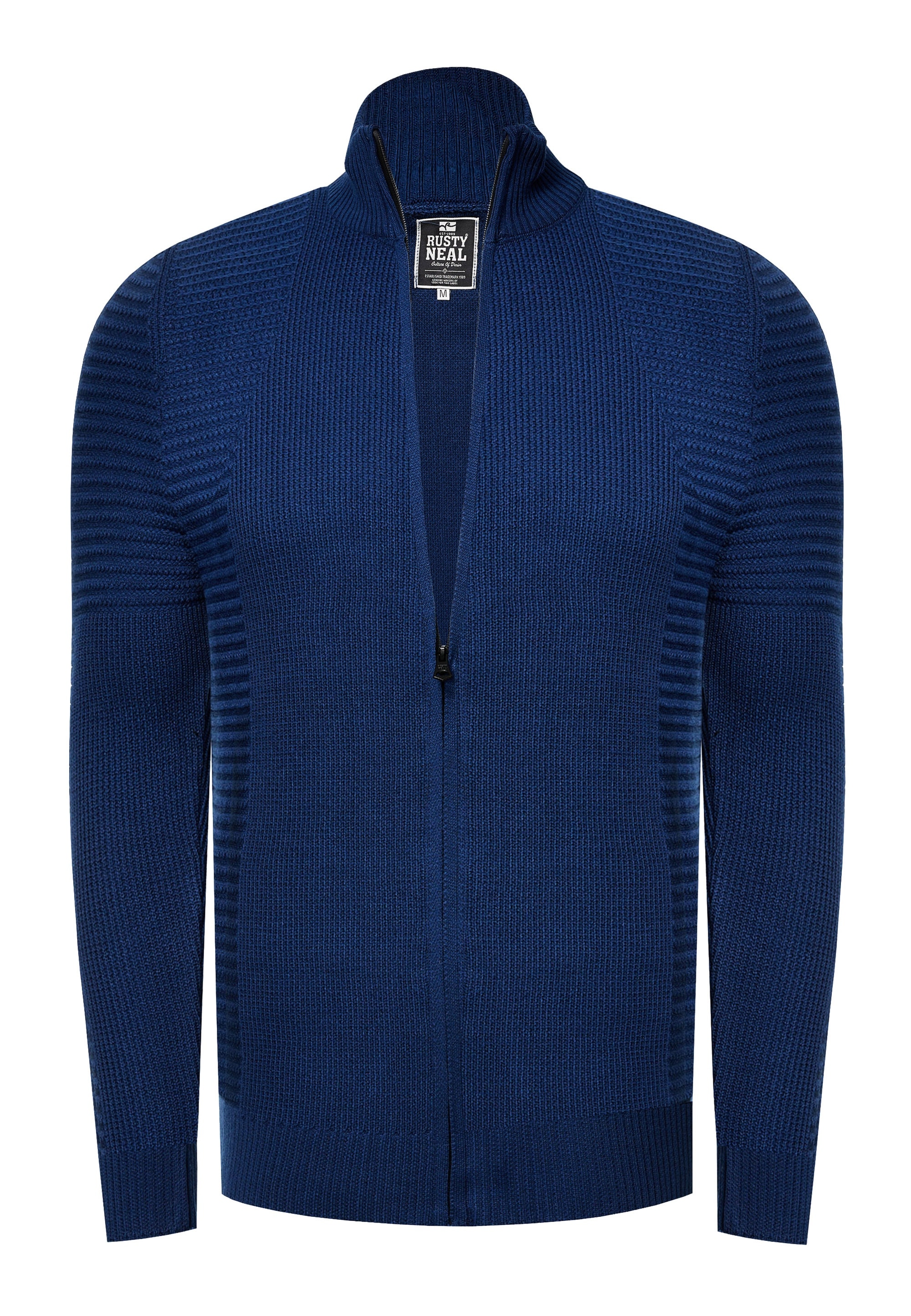Rusty Neal Strickjacke »Knitwear« mit klassischem Stehkragen