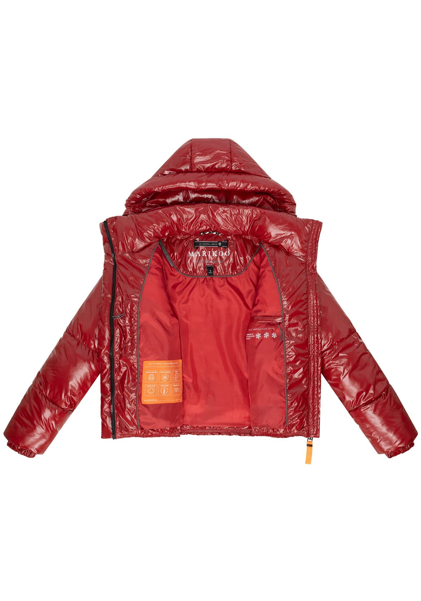 Marikoo Winterjacke »Skyraa«, Leicht glänzendes Obermaterial mit moderner Steppung