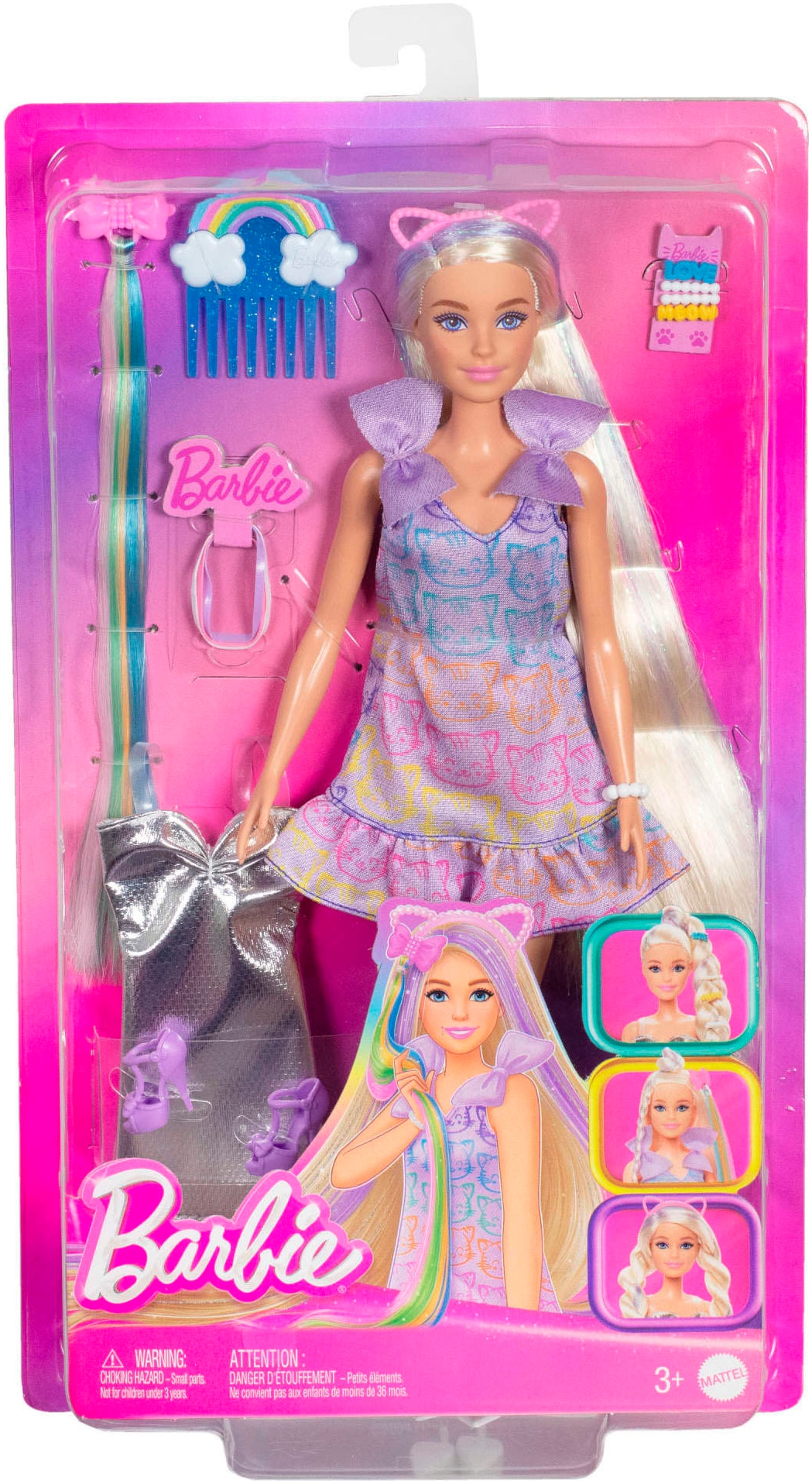 Barbie Anziehpuppe »Fun & Fancy, mit Accessoires, extra langem blondem Haar und 2 Looks«