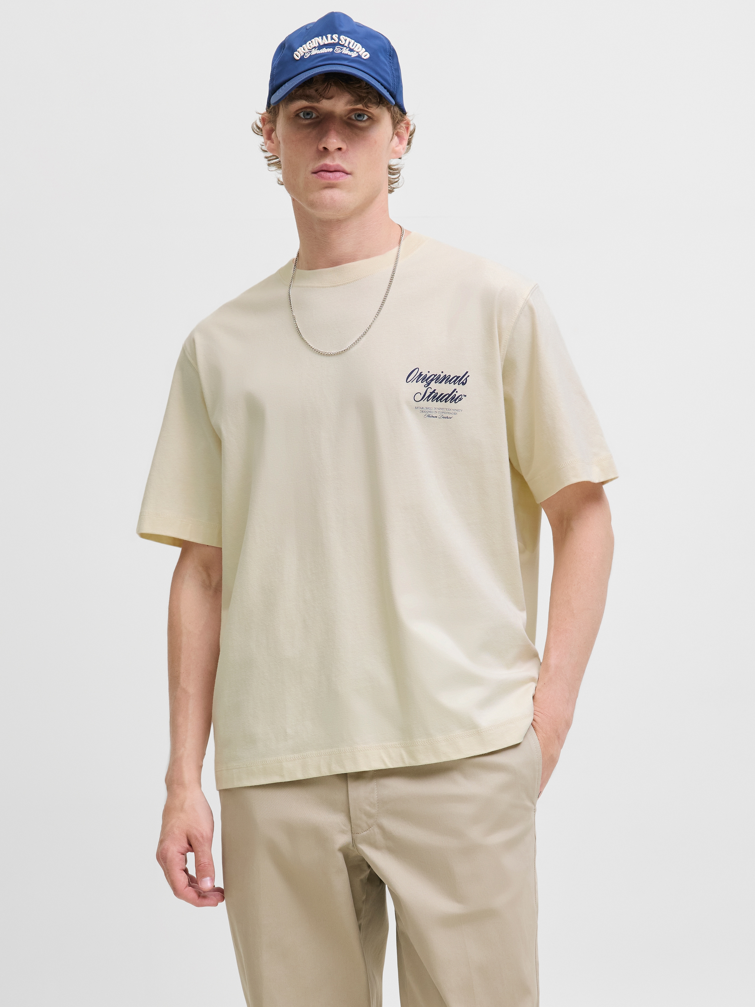 Jack & Jones Herren Rundhals T-Shirt JORNORREBRO TYPO TEE SS CREW NECK - Re günstig online kaufen