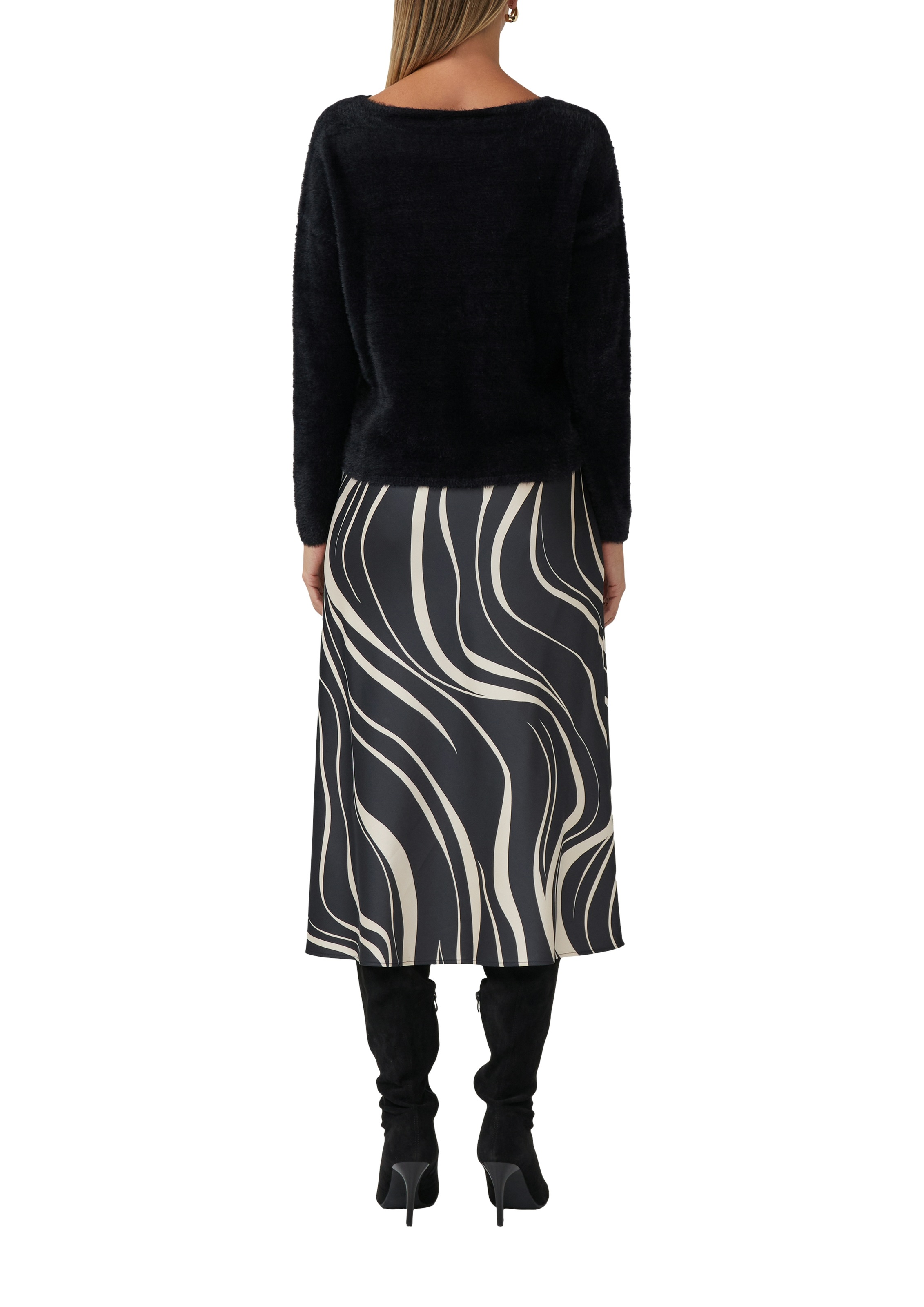 s.Oliver BLACK LABEL Strickpullover, flauschig, mit U-Boot-Ausschnitt günstig online kaufen