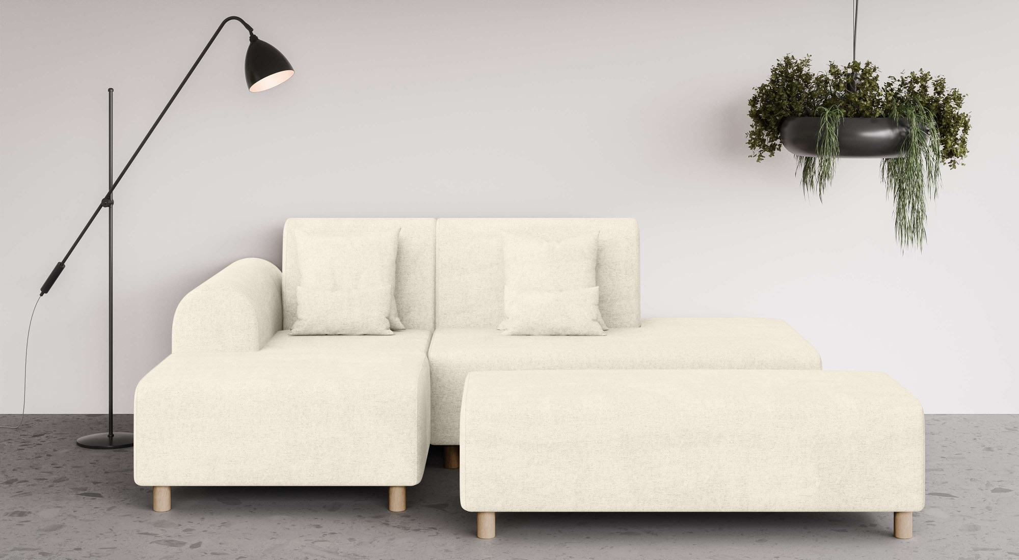 OTTO home Ecksofa "Suyala" L-Form mit Hocker günstig online kaufen