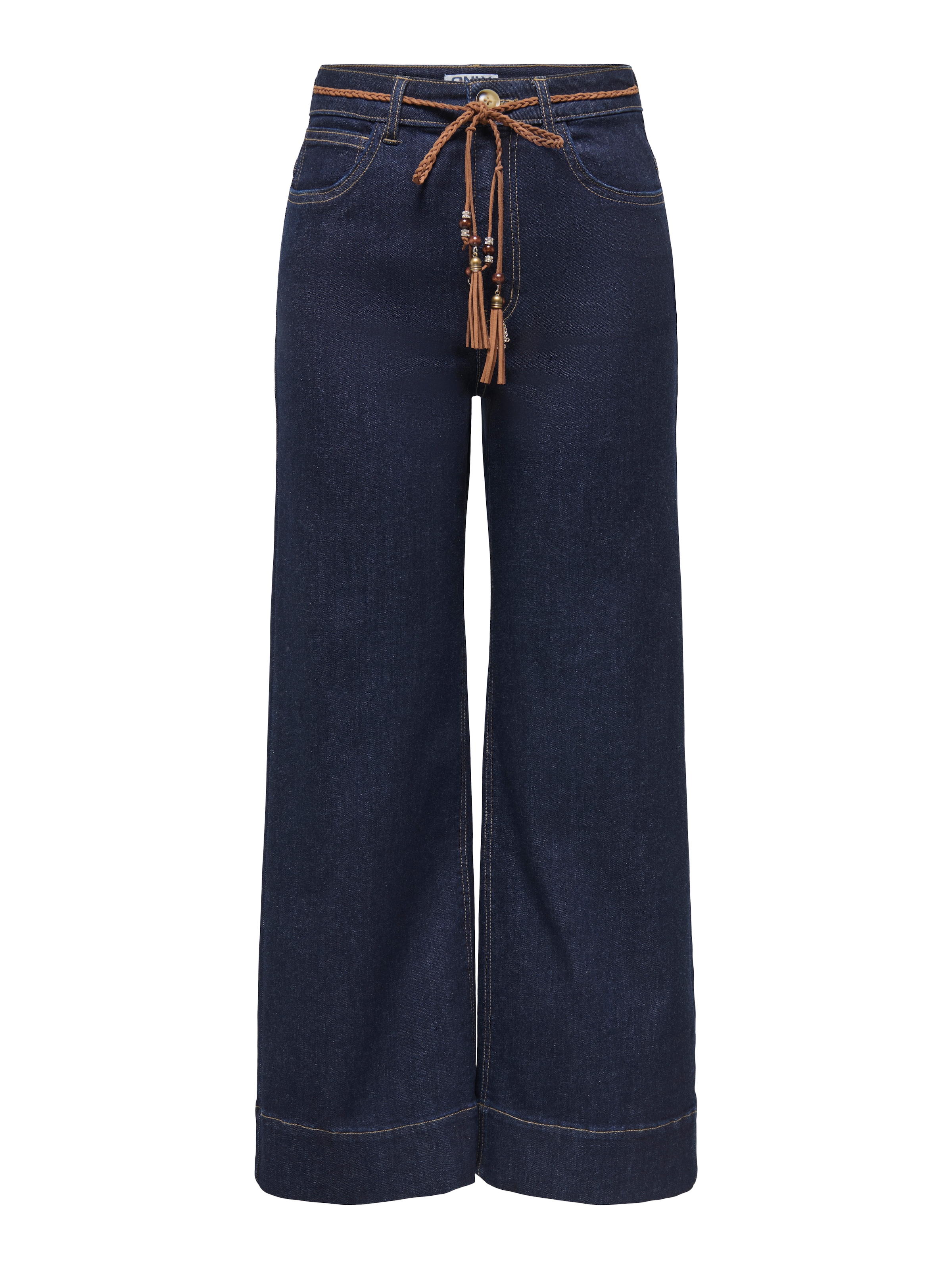 ONLY High-waist-Jeans »ONLMADISON HW BELT WD CRP DNM GUA450« Materialmix, high waist, wide fit