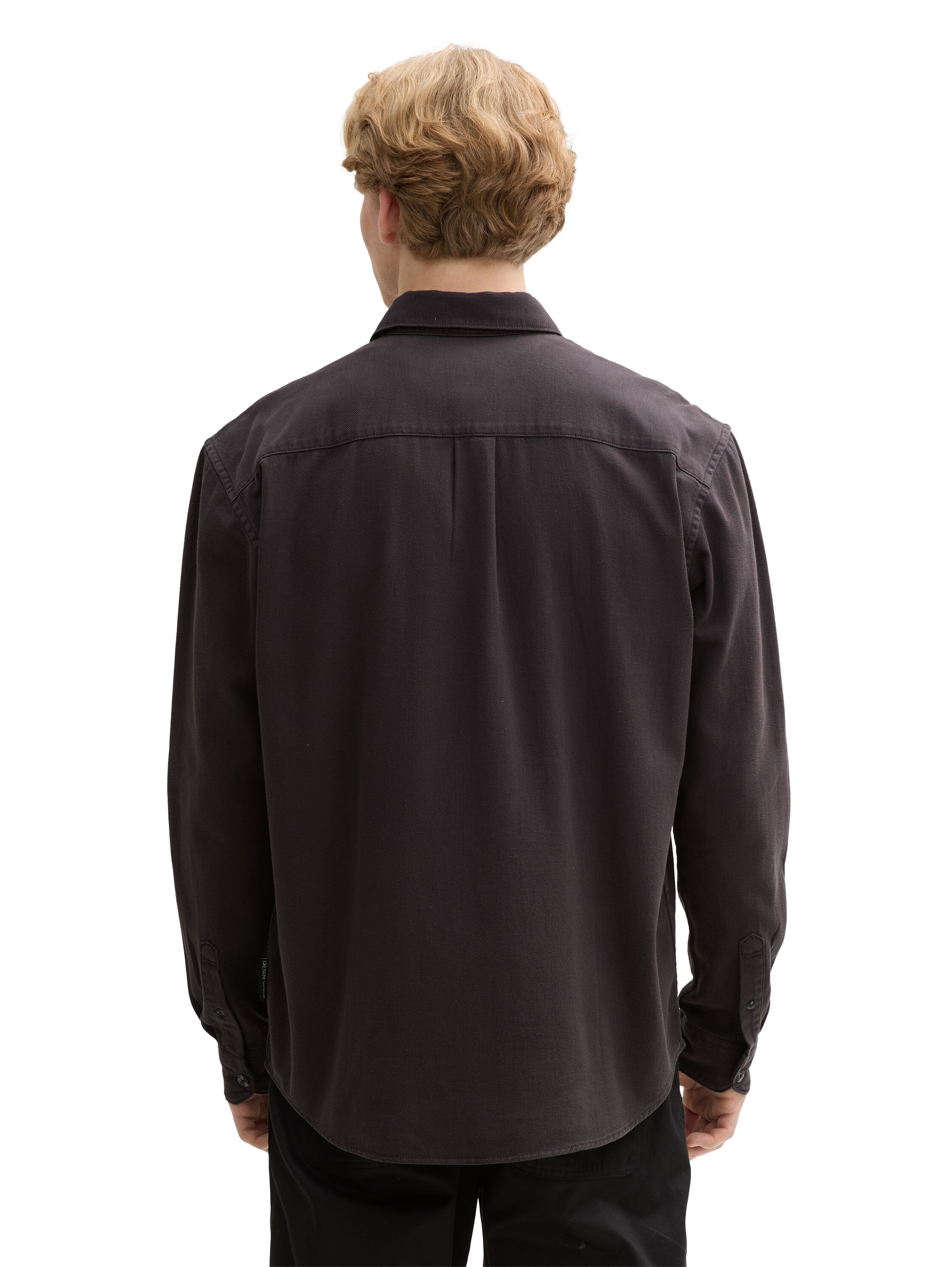 TOM TAILOR Denim Langarmhemd, mit Brusttasche, aus reiner Baumwolle