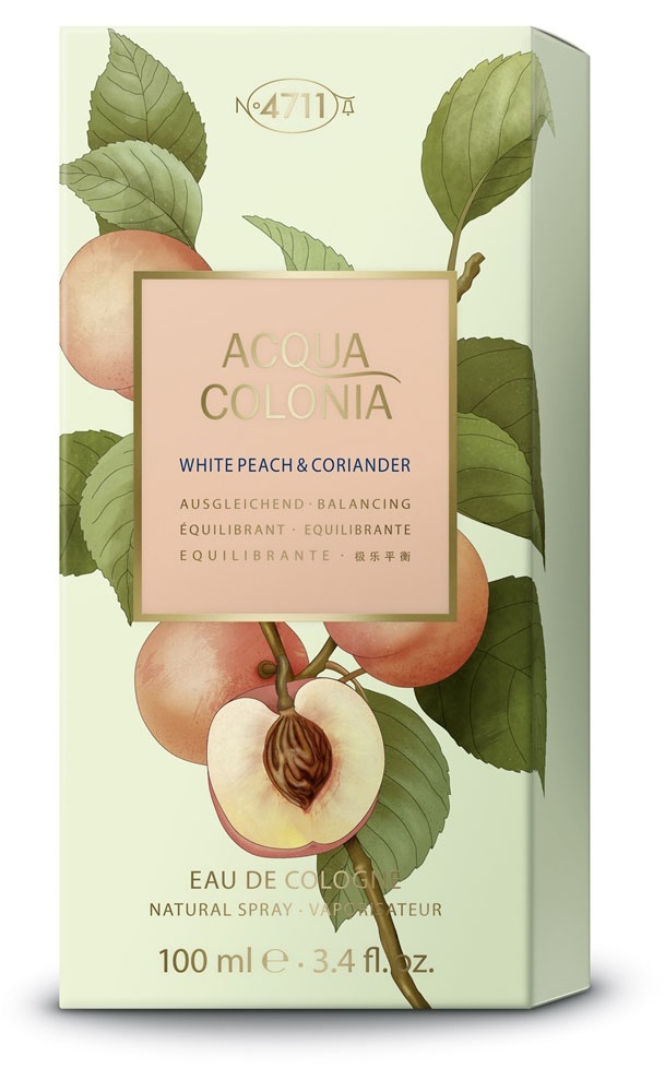 4711 Eau de Cologne »4711 Acqua Colonia WHITE PEACH & CORIANDER EAU DE COLOGNE NATURAL SPR«, (Packung, 1 tlg.)