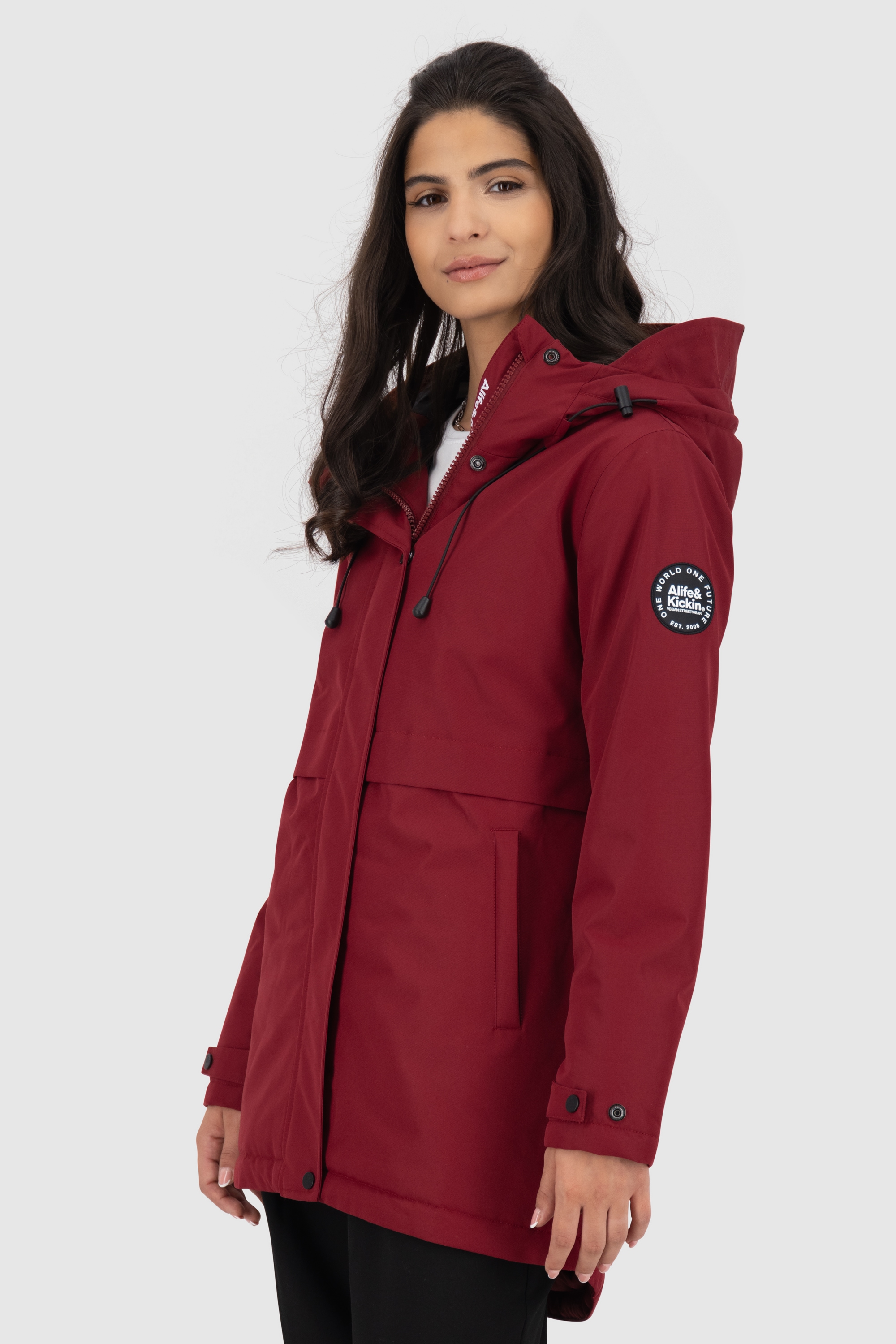 Alife & Kickin Winterjacke »Damen MarlyAK A«, Leicht taillierte Jacke mit Ärmelbündchen und Kapuze