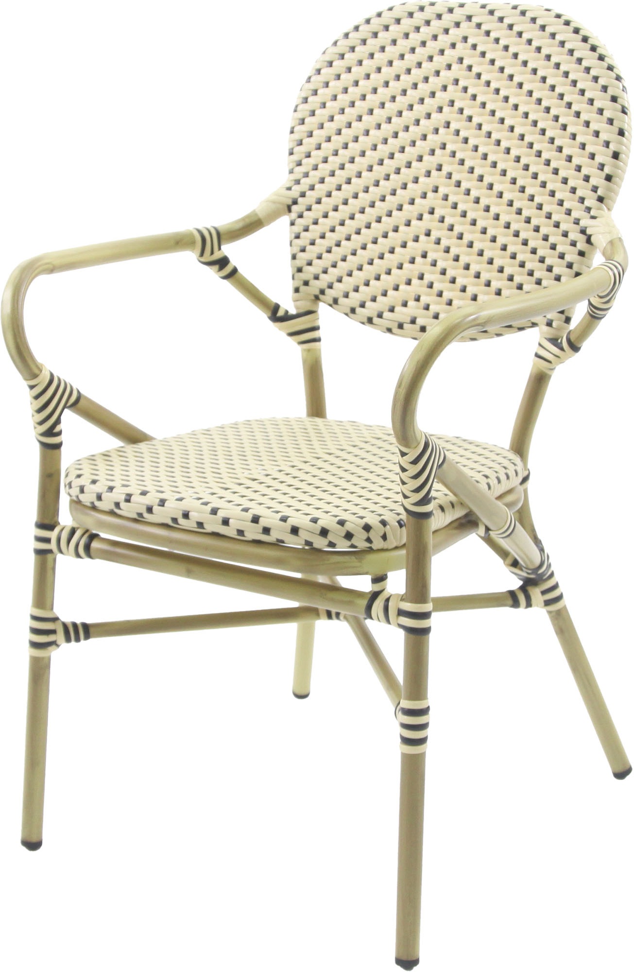 Essentials Bistrostuhl "Tango" () 1 Stk. Rattan – Bambus, weiß/schwarz günstig online kaufen