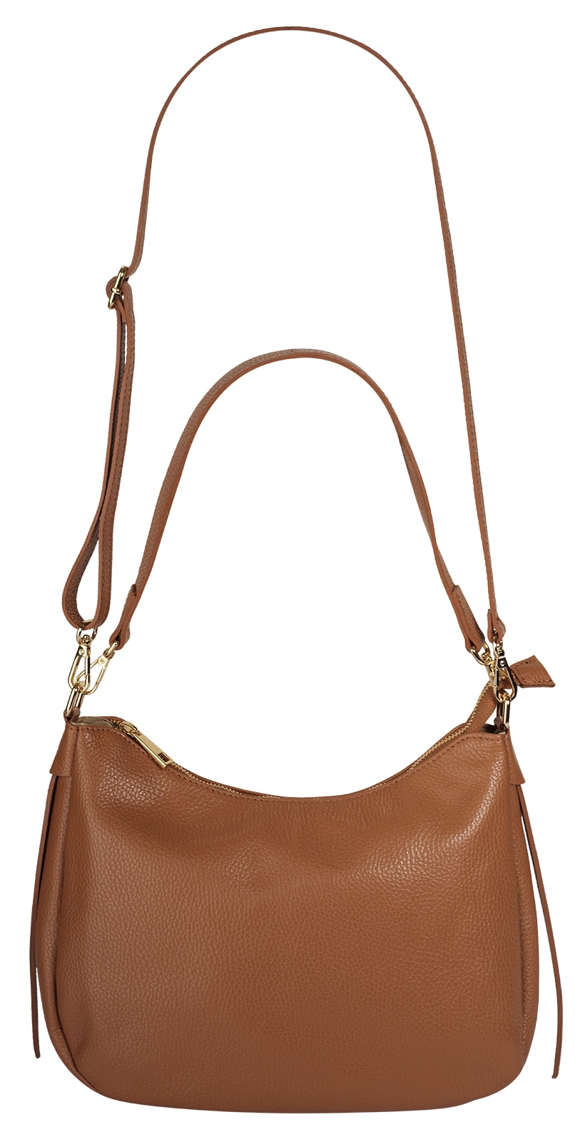 Cluty Umhängetasche, echt Leder, Made in Italy