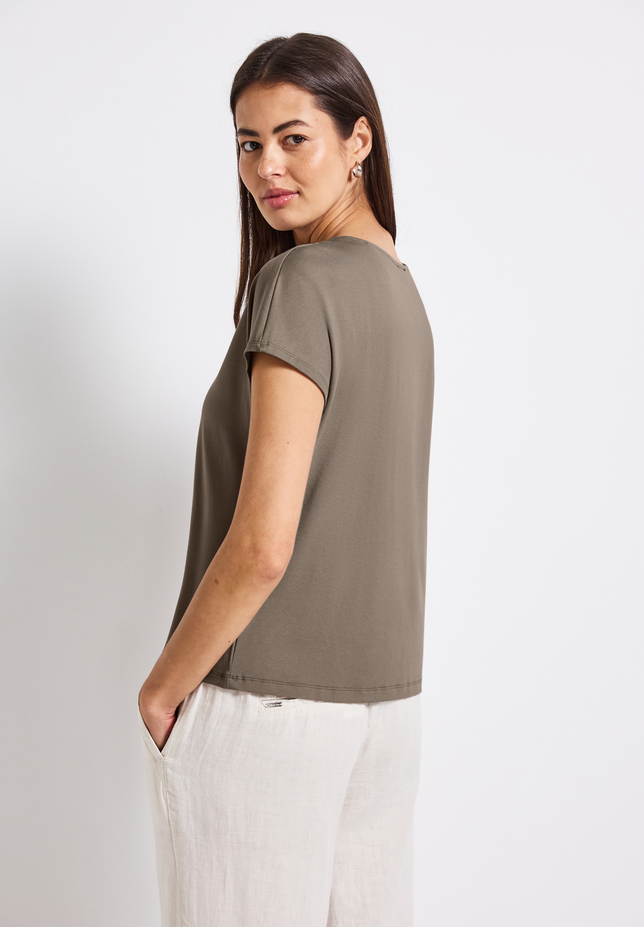 STREET ONE Shirttop, mit Cut-Out Detail