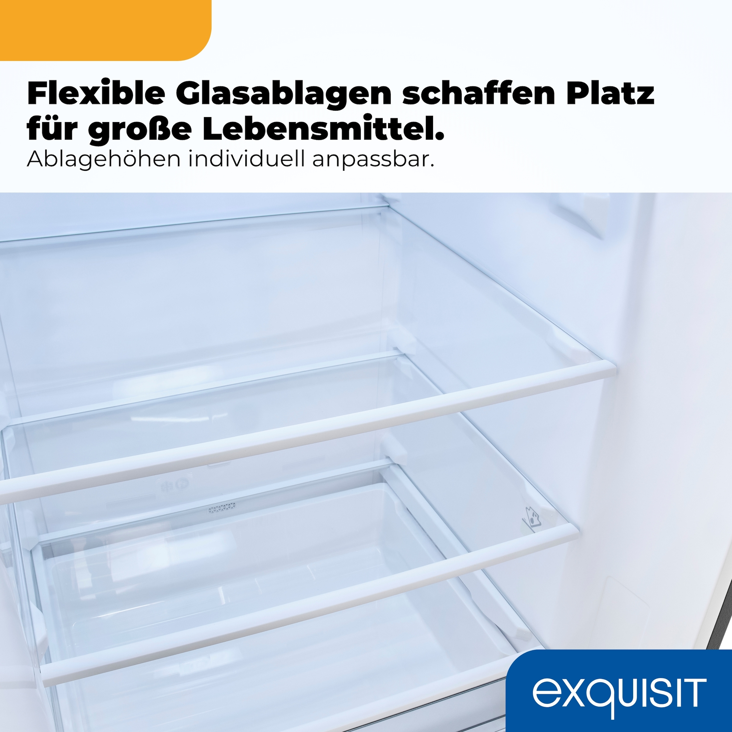 exquisit Kühl-/Gefrierkombination »KGC340-115-NF-040C inoxlook-az« 186 cm hoch 59,5 cm breit NoFrost Technologie für dauerhaft eisfrei ohne Abtauen