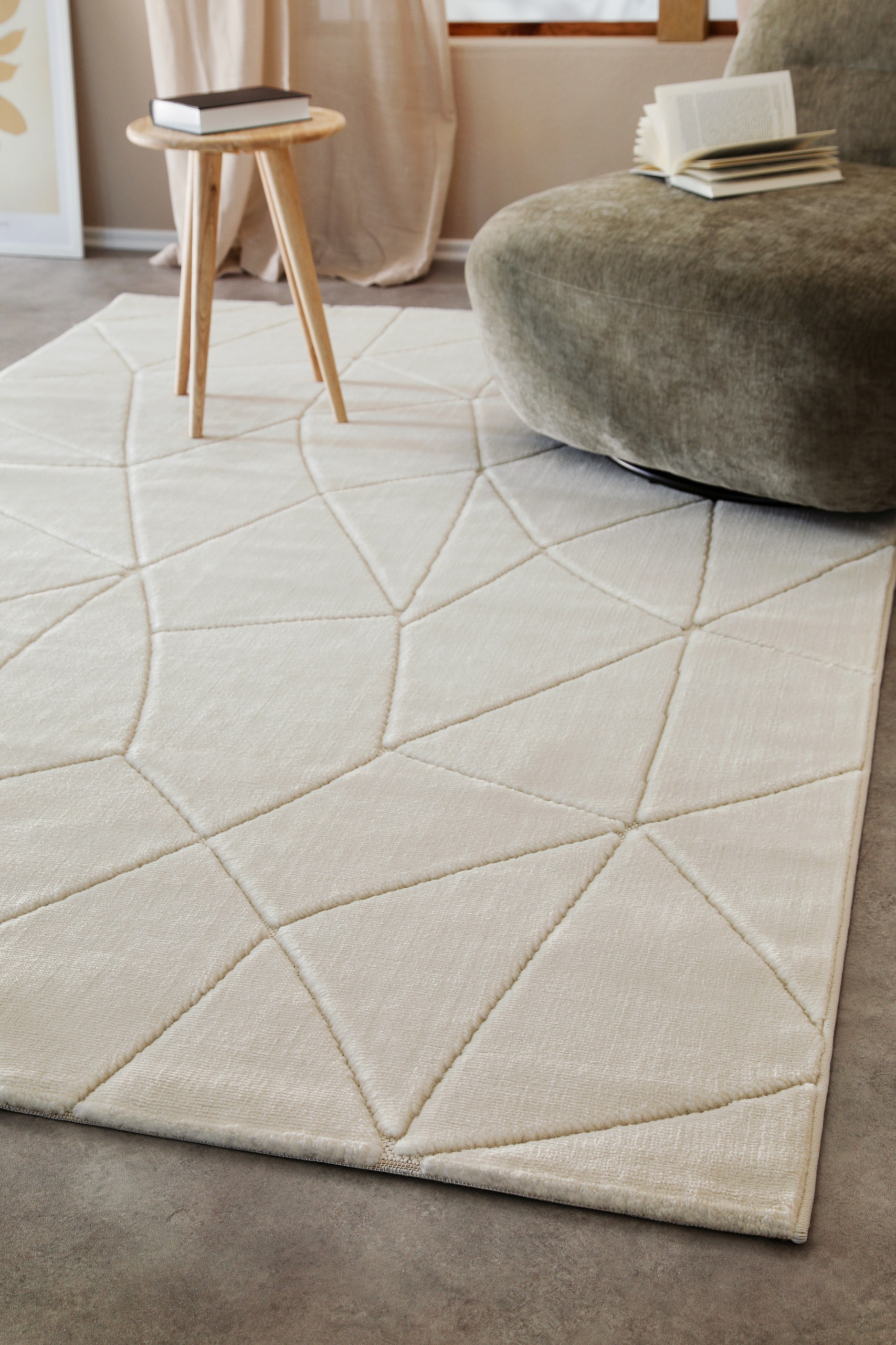 Wecon home Teppich »Unplugged«, rechteckig, 10 mm Höhe, Kurzflor Teppich, gewebt, robust, Wohnzimmer, Schlafzimmer, modern