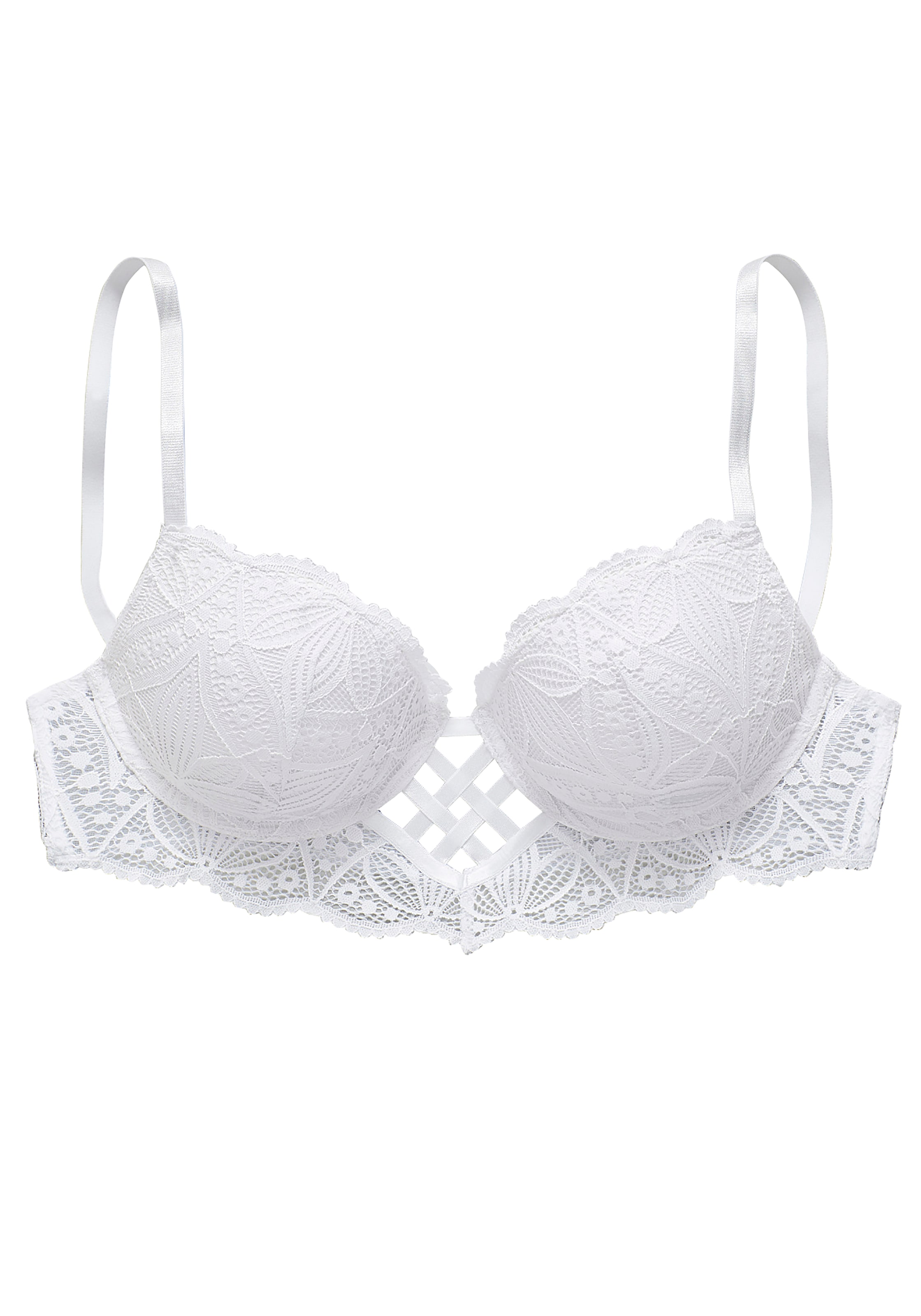 Vivance Push-up-BH, mit verführerischer Schnürung und Spitze, Dessous