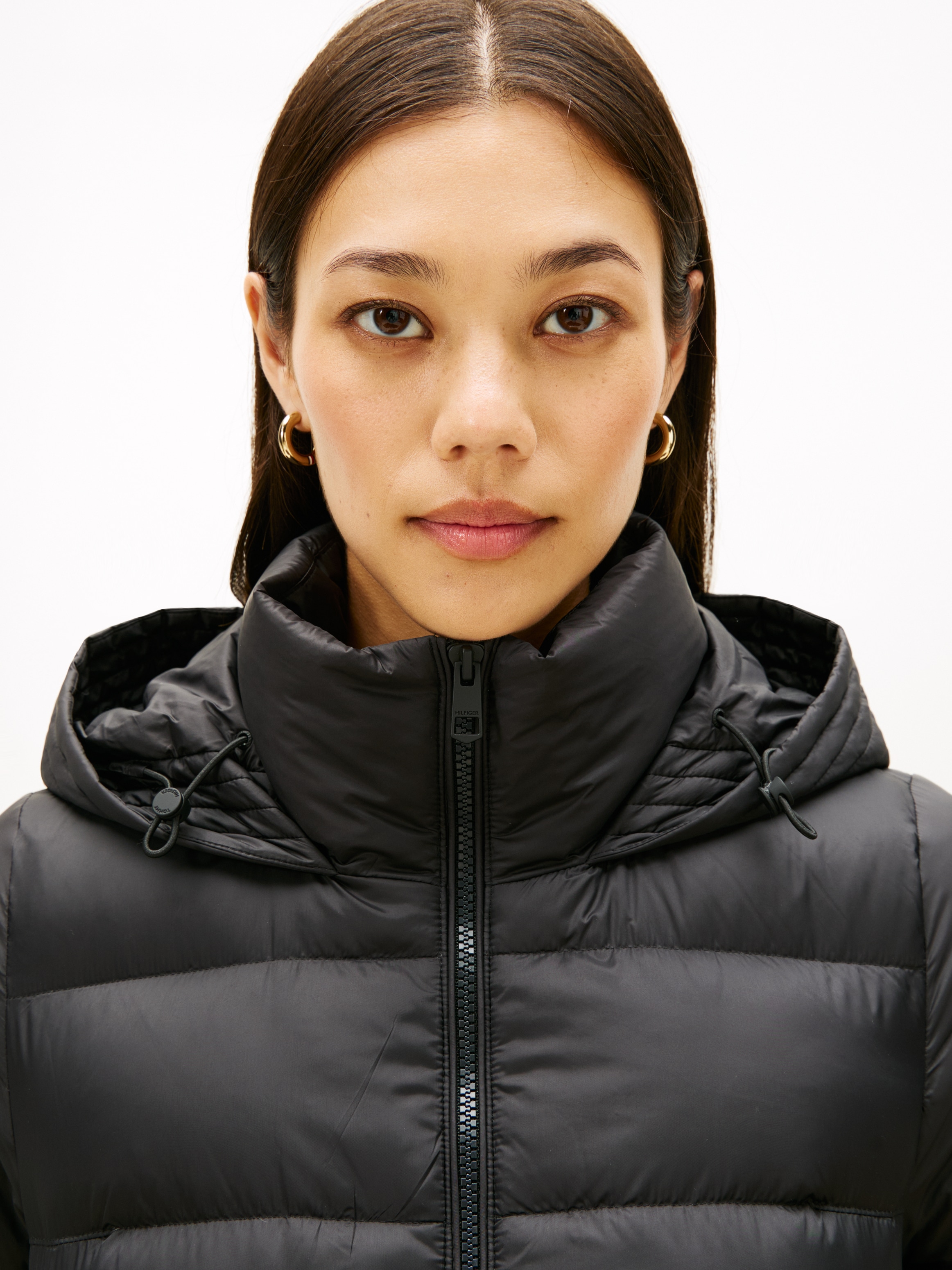 Tommy Hilfiger Steppjacke "LW DOWN CASUAL JACKET" mit Kapuze mit Logoprägun günstig online kaufen