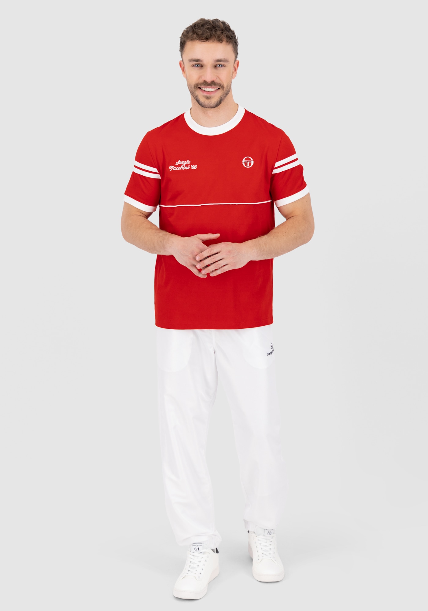Sergio Tacchini T-Shirt »ORION DAVIS TEE Herren«, T-Shirt Herren, leichtes Kurzarmshirt, Sporttrikot, Outdoor, Sale