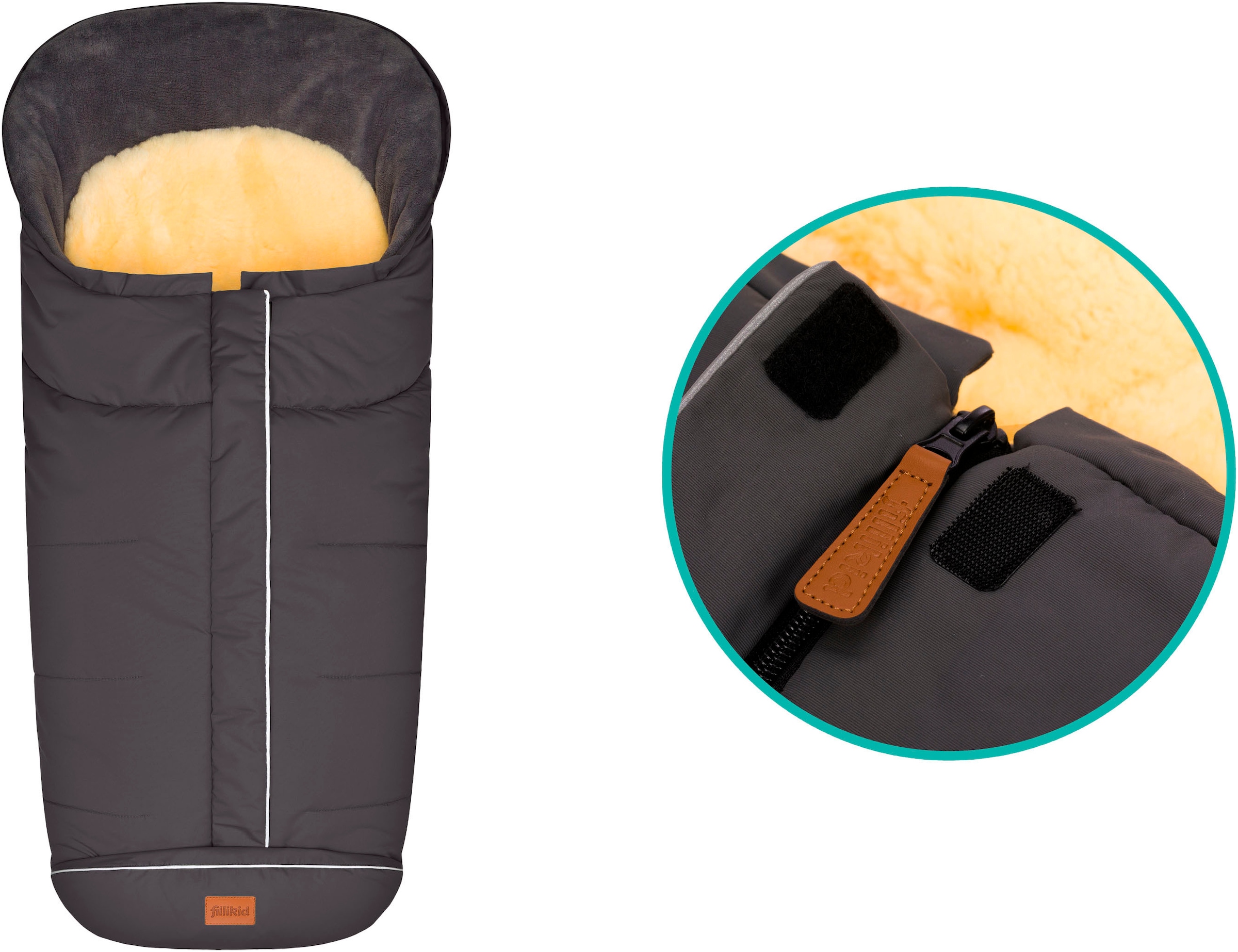 Fillikid Fußsack »Nanga Lammfell, Winterfußsack«