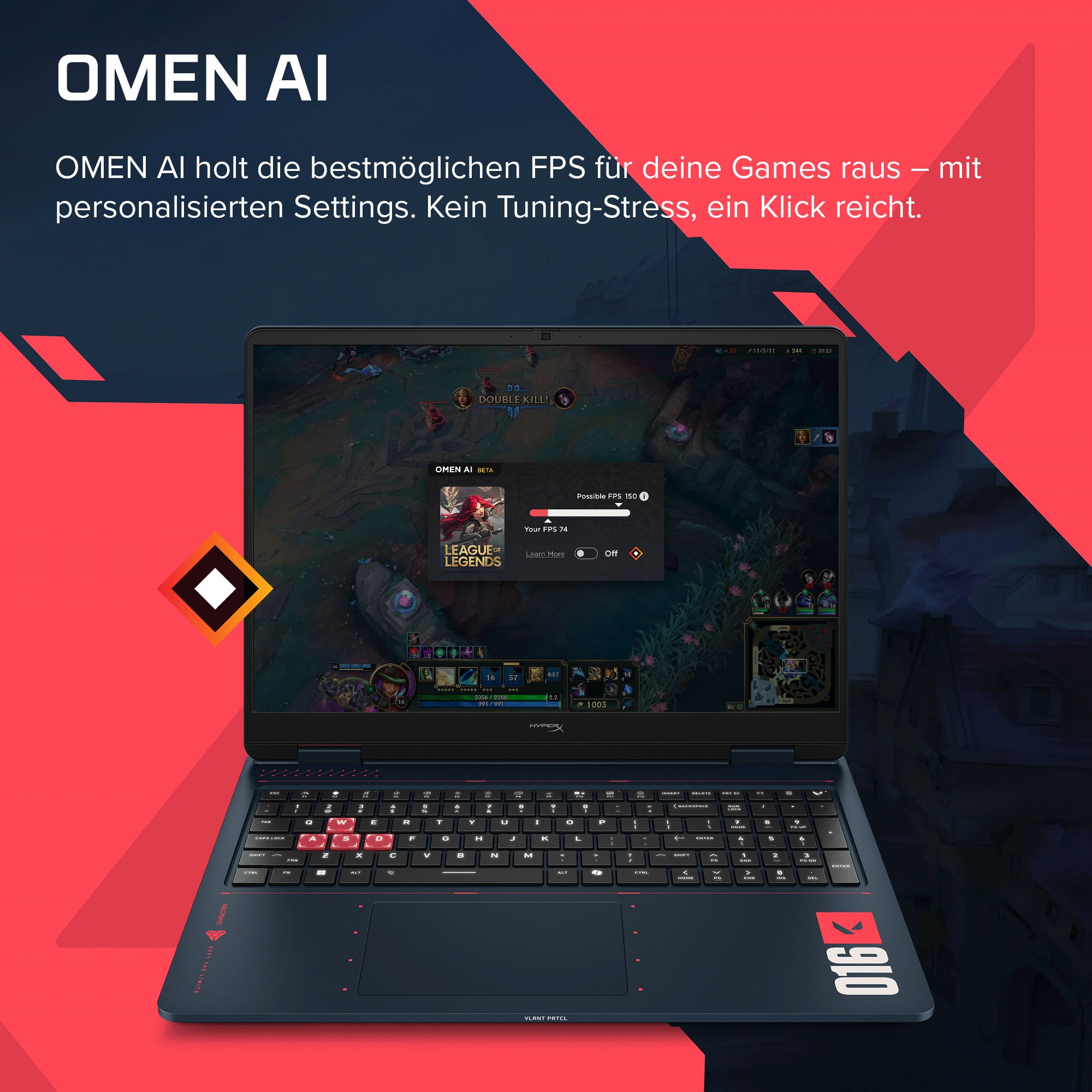 HP Gaming-Notebook »16-ap1099ng« 40,6 cm / 16 ″ AMD Ryzen 9 GeForce RTX 5070 1.000 GB SSD