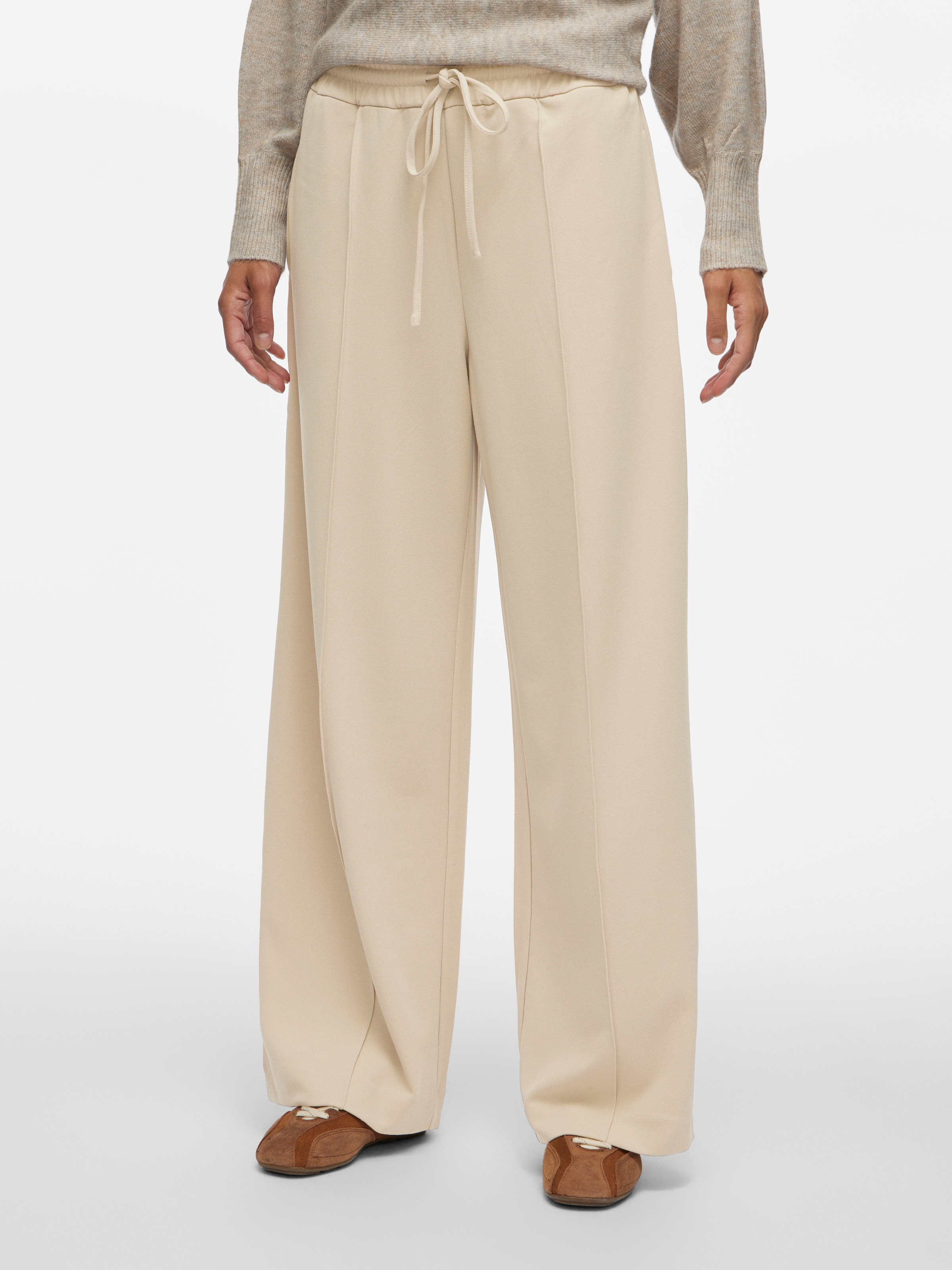 Vila Schlupfhose "VICLUA HW WIDE PANTS-NOOS" Materialmix günstig online kaufen