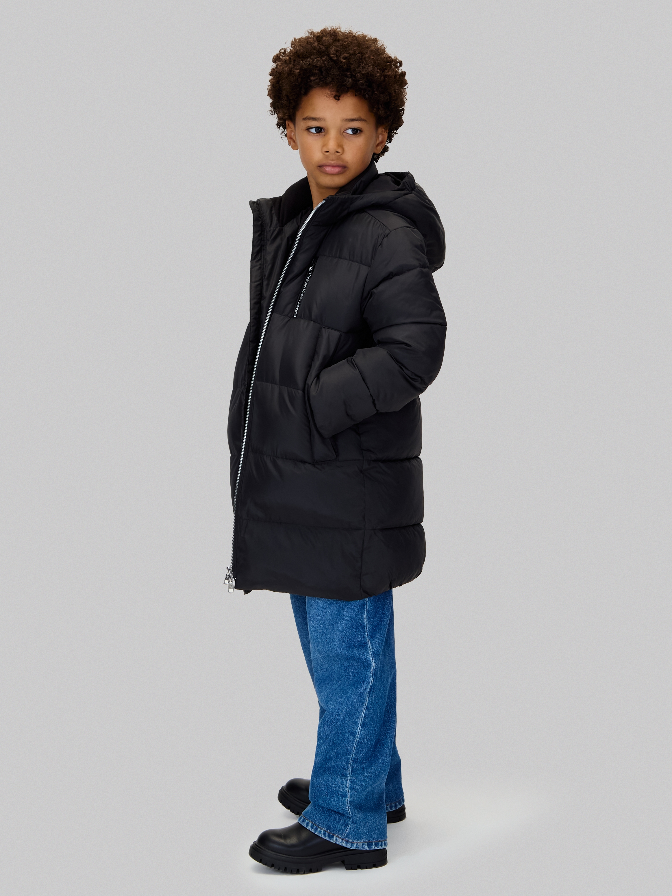 Calvin Klein Jeans Parka »Essential Parka Puffer«, mit Kapuze, für Kinder bis 16 Jahre und mit Logopatch