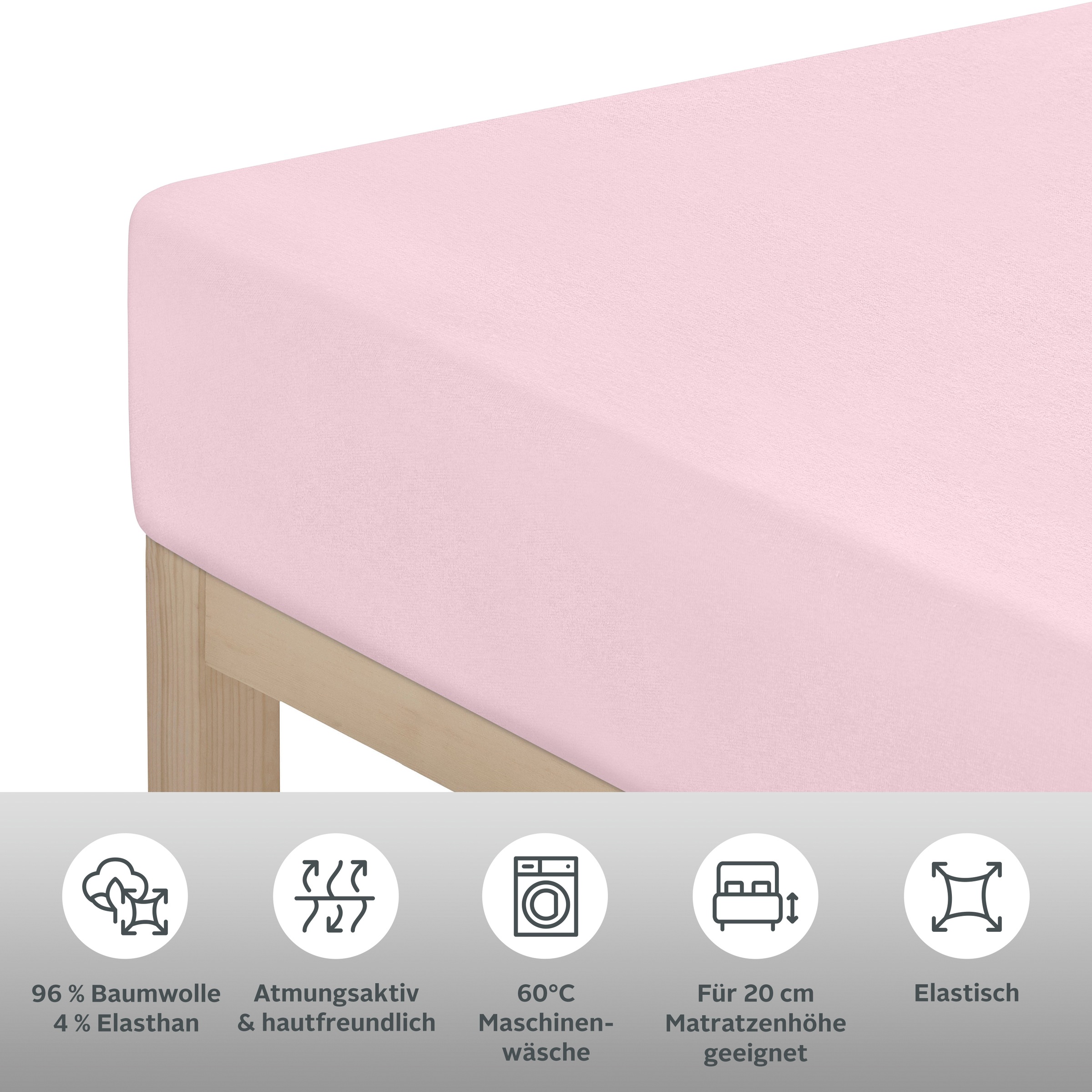 Thumbnail - OTTO home Spannbettlaken "Cremona Comfort" In Qualitäten: Baumwolle/Elasthan oder Biber, Matratzen bis 20 cm Höhe