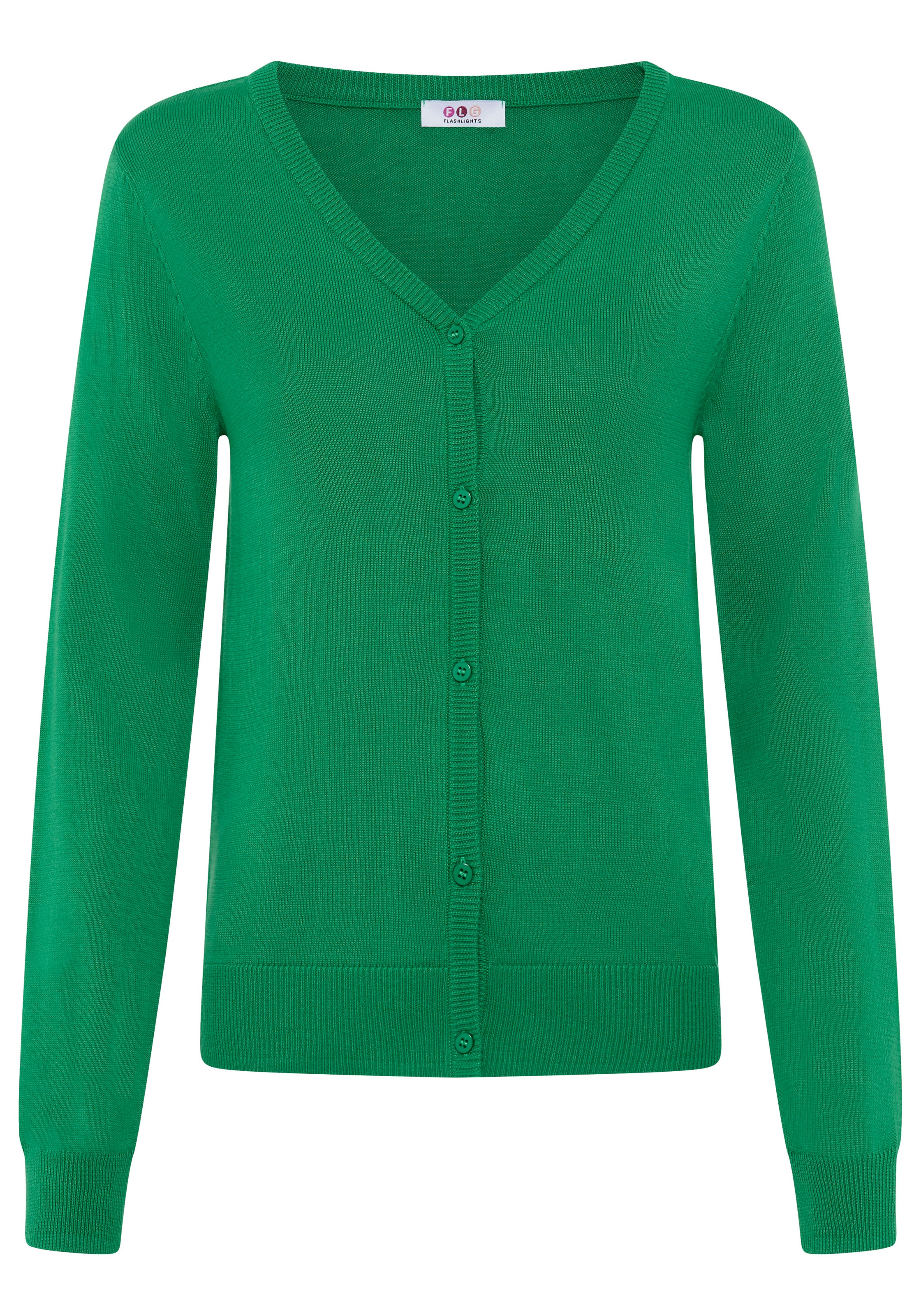 Flashlights Strickjacke leichter Übergangsstrick mit Knopfleiste