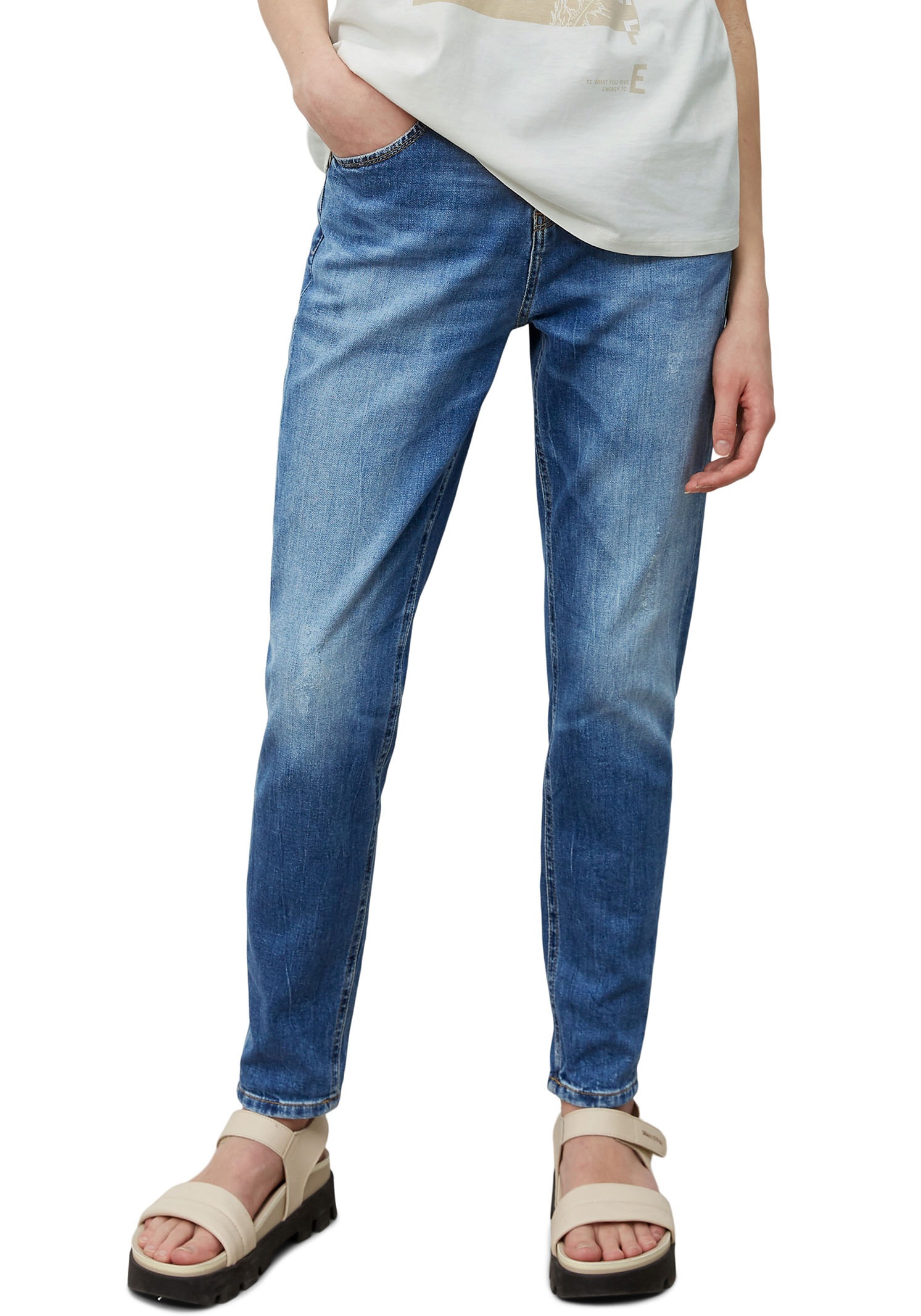 Marc OPolo DENIM Boyfriend-Jeans "Freja", in heller Waschung