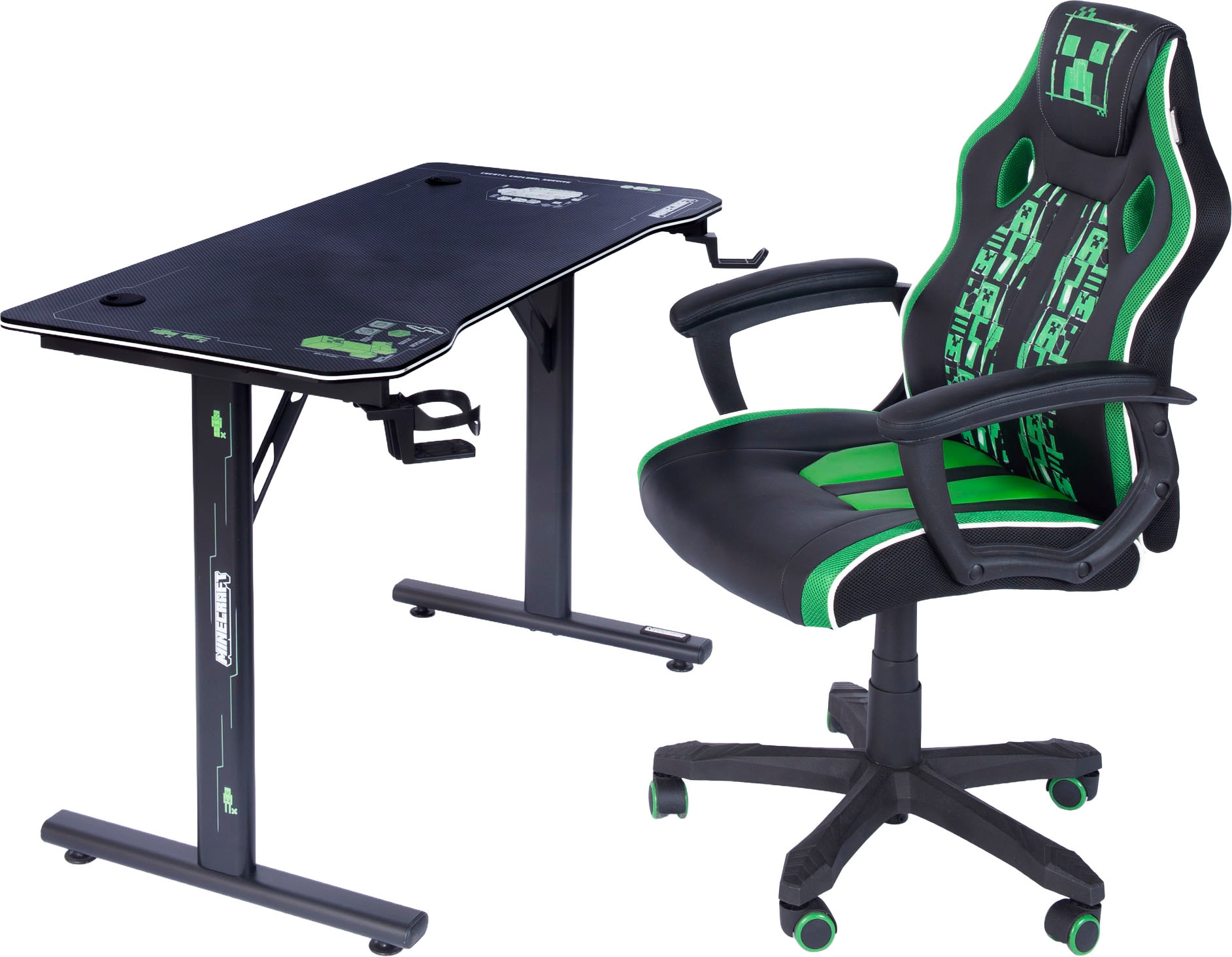 Gamingtisch PHOENIX, B:115cm H:74cm T:55cm, schwarz, Tische