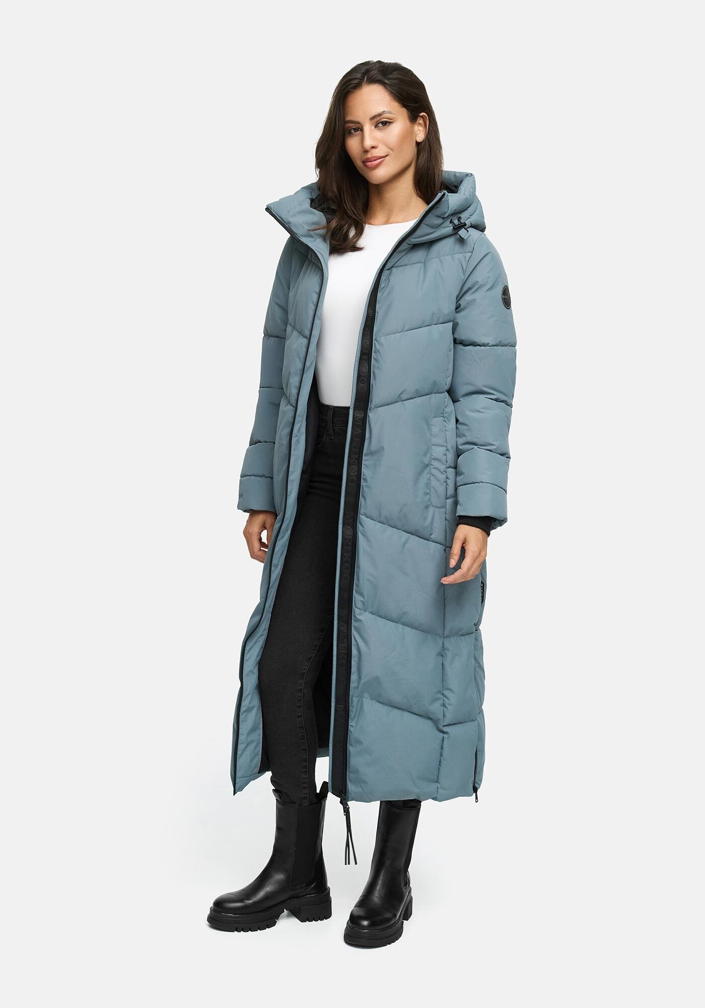 Marikoo Winterjacke "Firella" extra lange Passform und seitliche Belüftungs günstig online kaufen