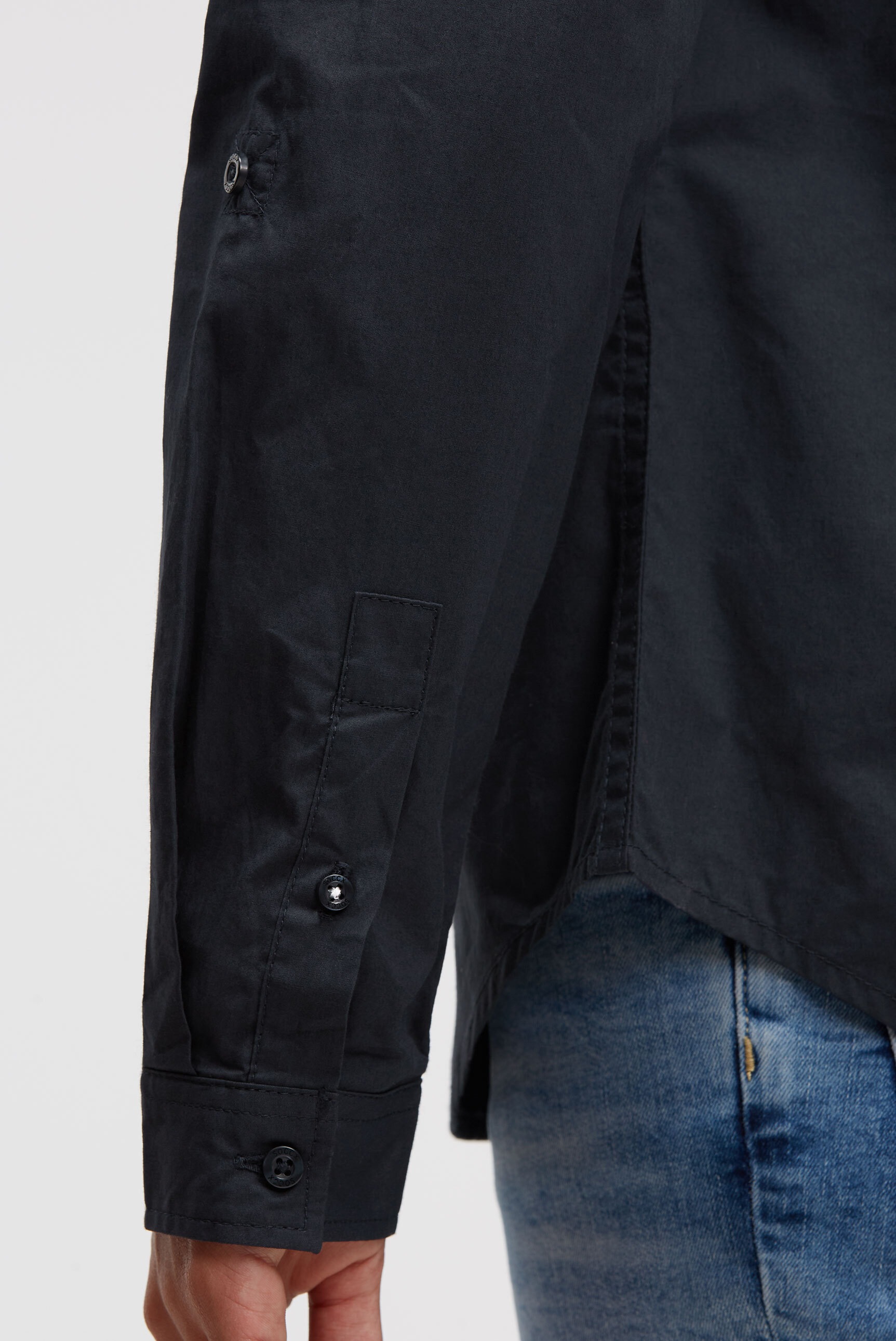 SOCCX Langarmbluse mit Kellerfalte im Rücken