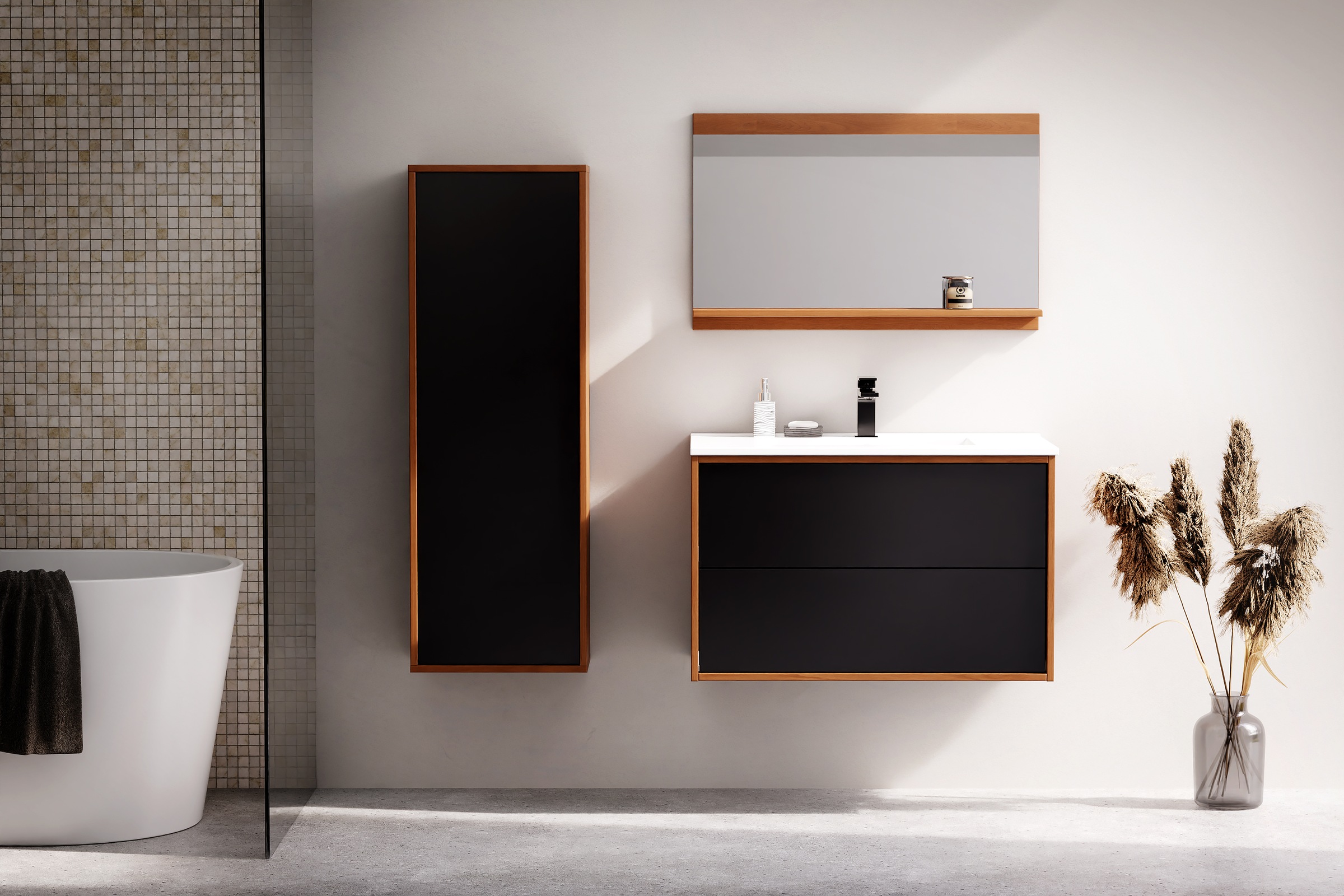 welltime Waschtisch "Waschbeckenunterschrank Line mit Waschbecken,Badmöbel, günstig online kaufen